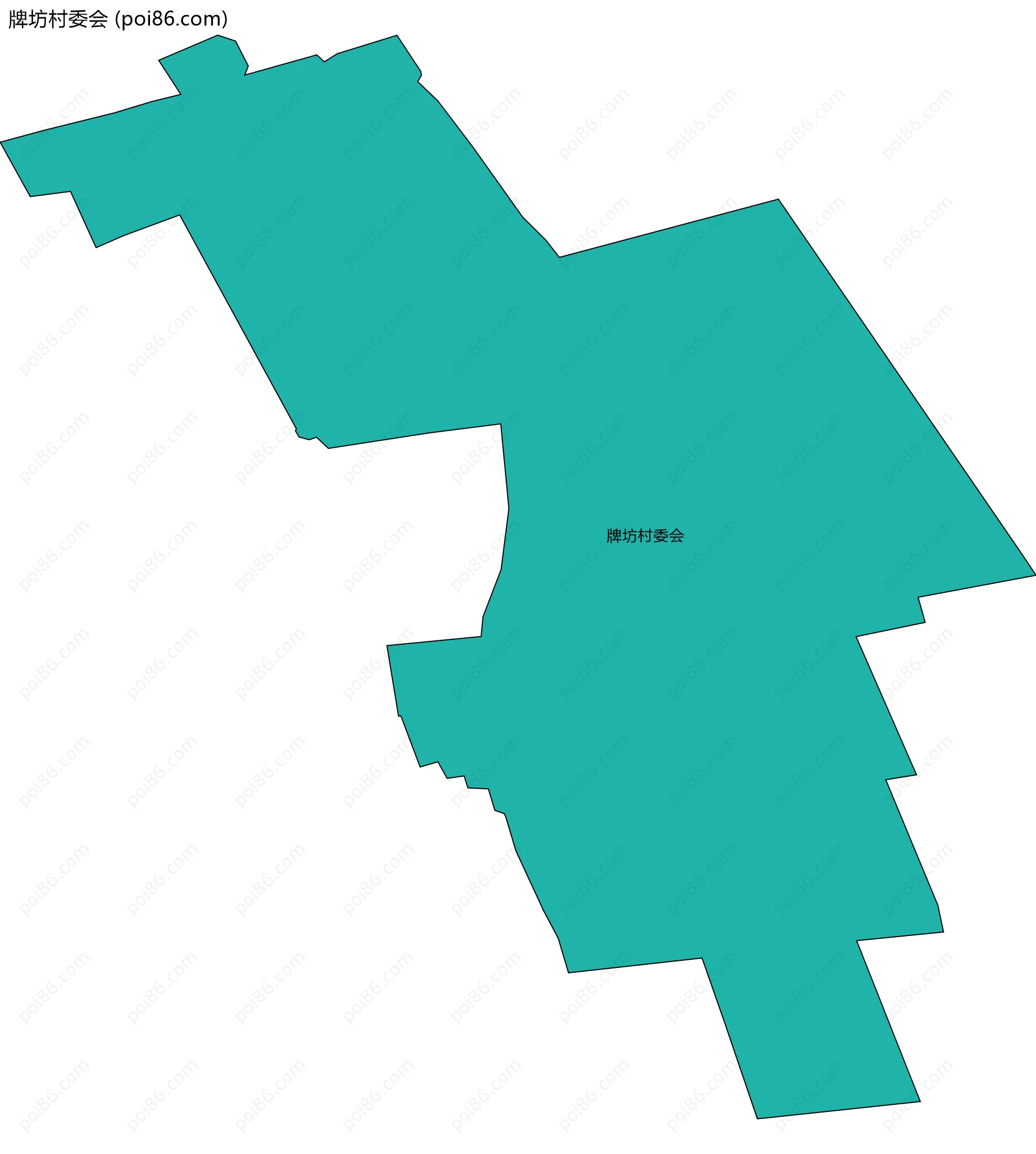 牌坊村委会边界地图