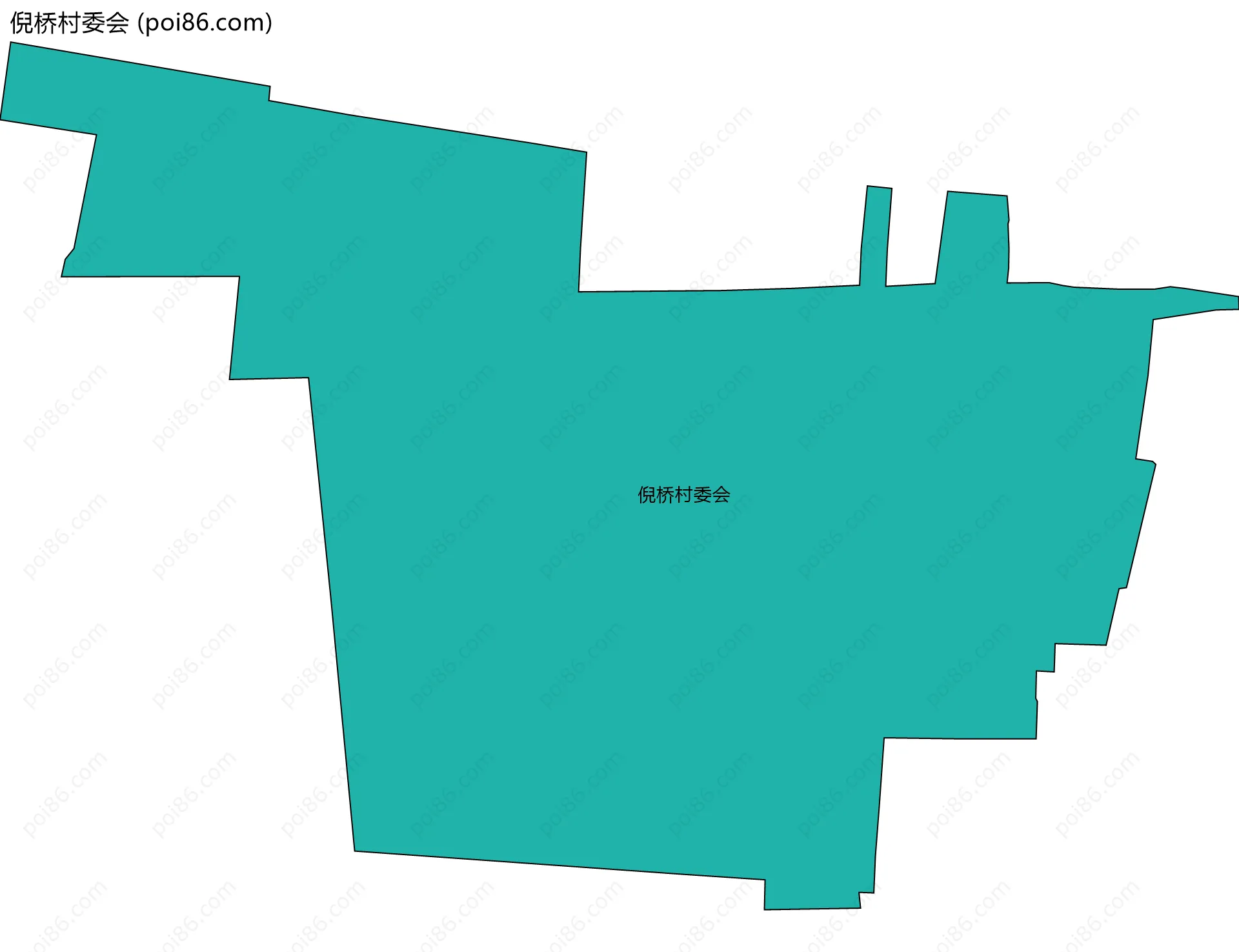 倪桥村委会边界地图