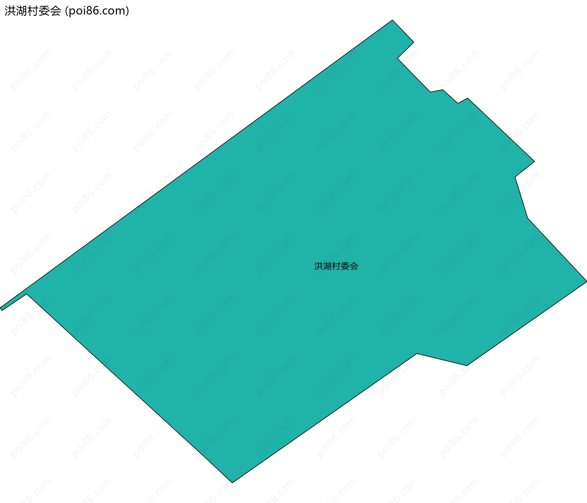 洪湖村委会边界地图