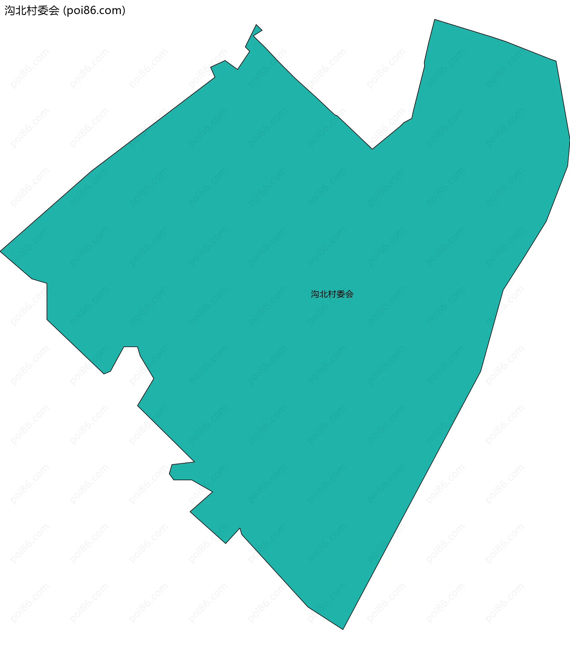 沟北村委会边界地图