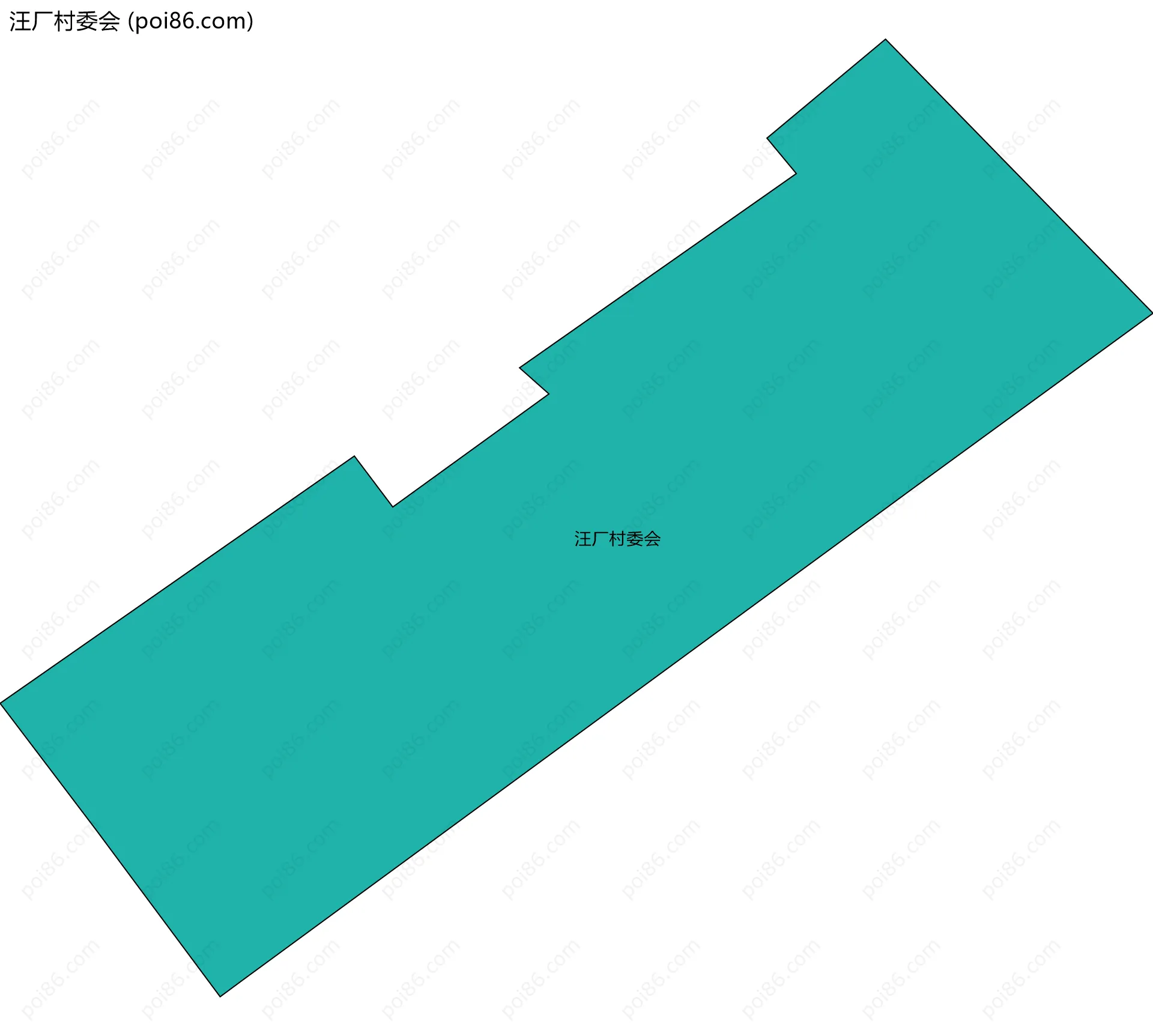 汪厂村委会边界地图