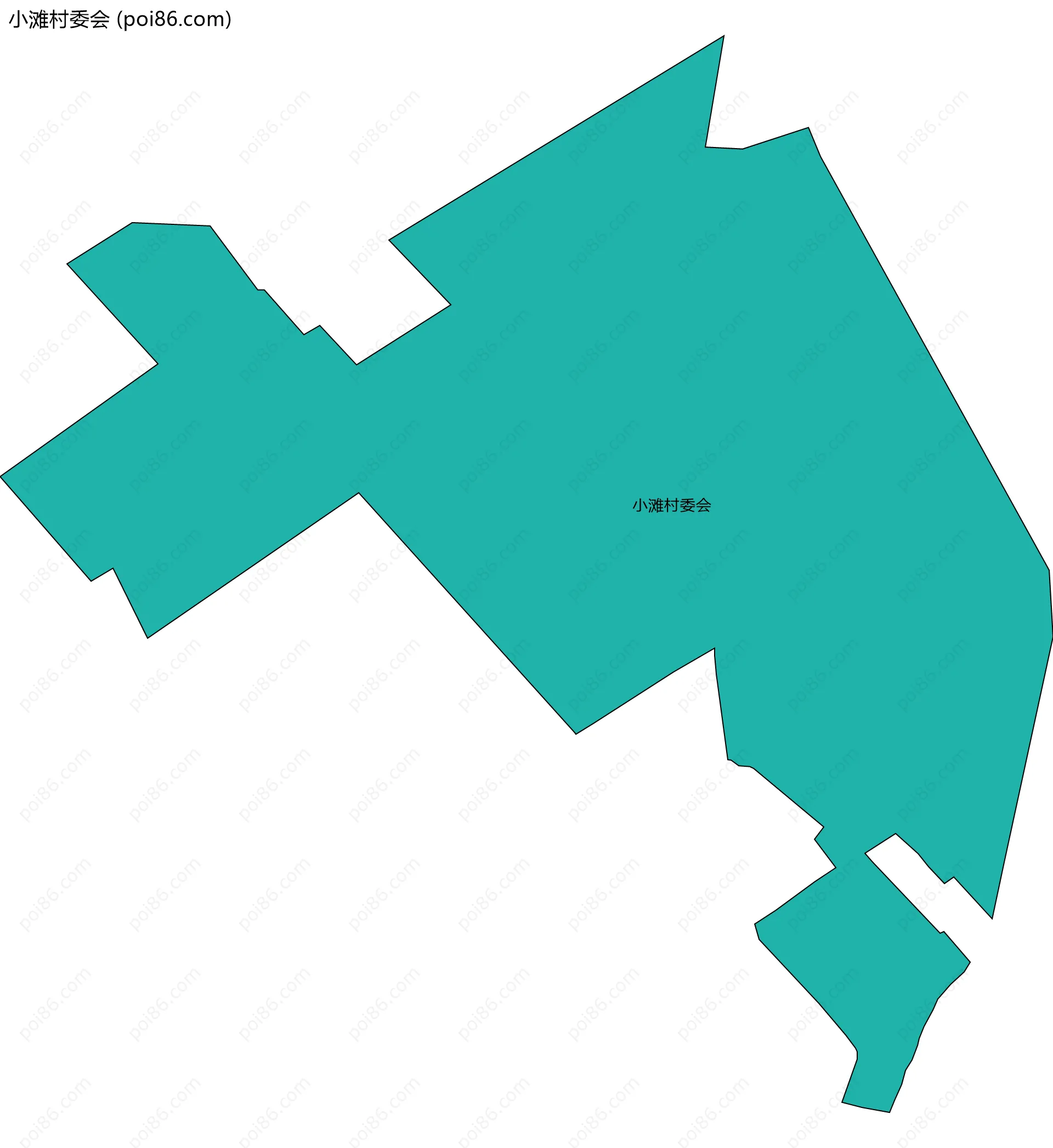 小滩村委会边界地图