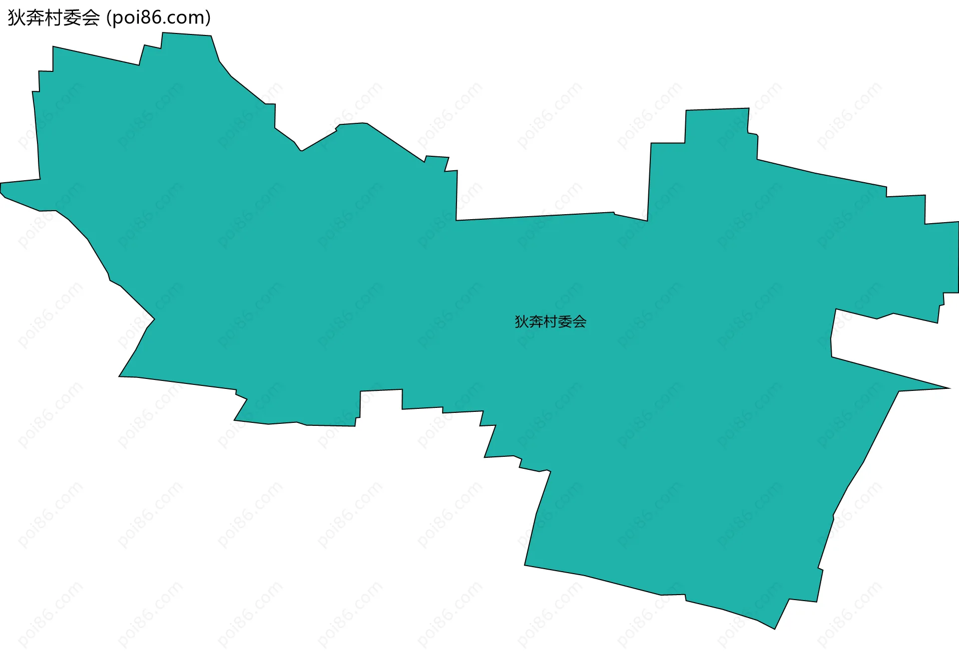 狄奔村委会边界地图