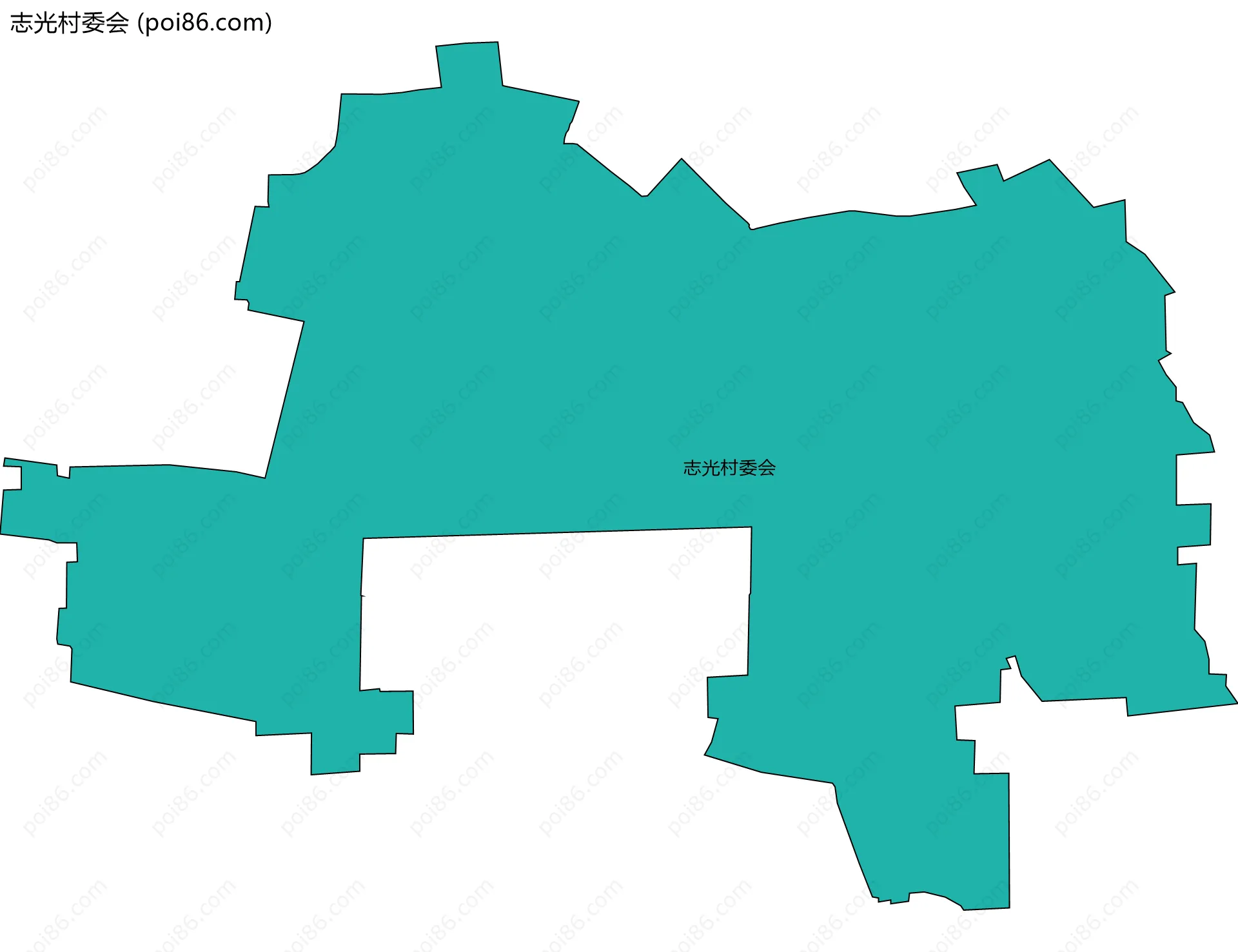 志光村委会边界地图