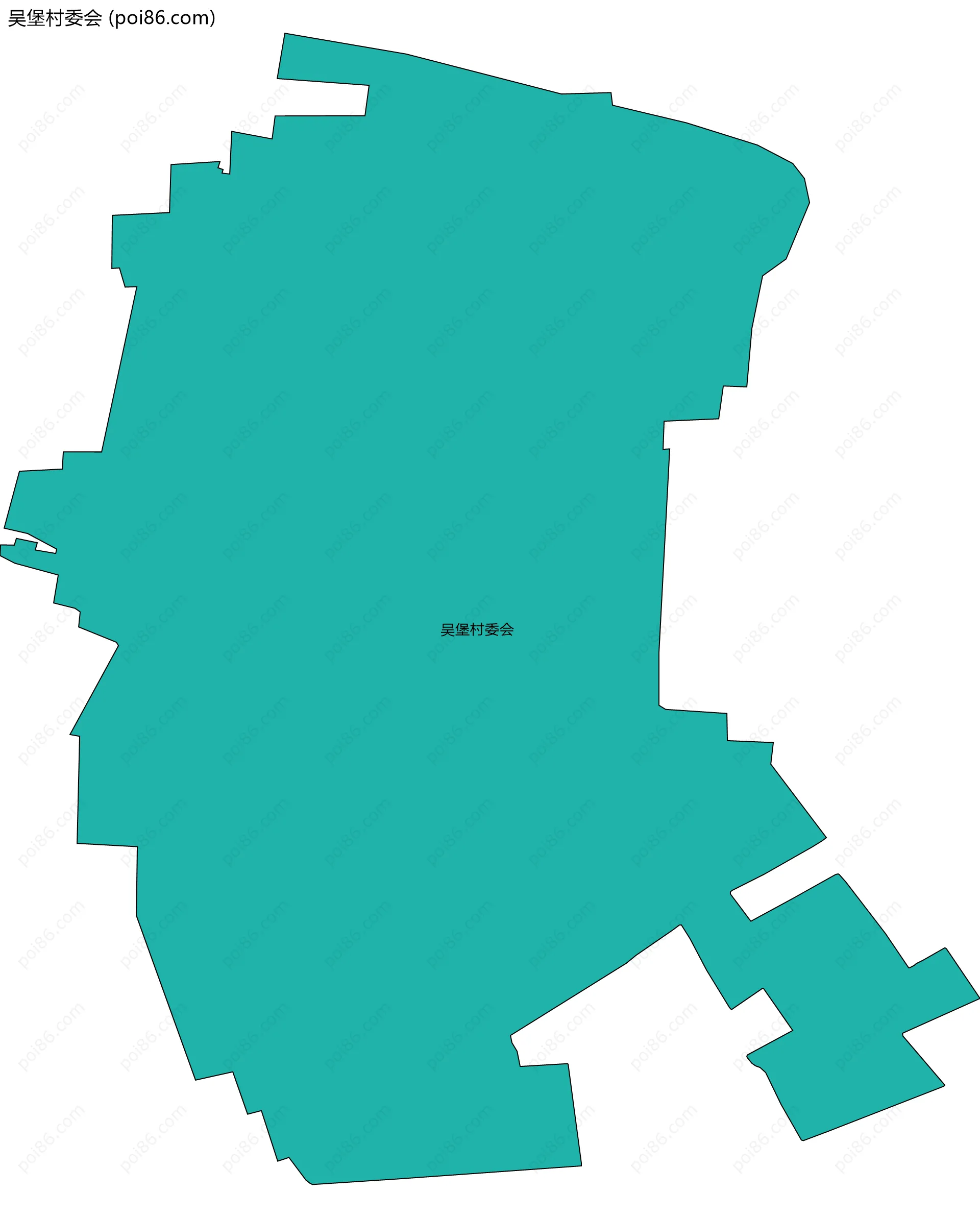 吴堡村委会边界地图