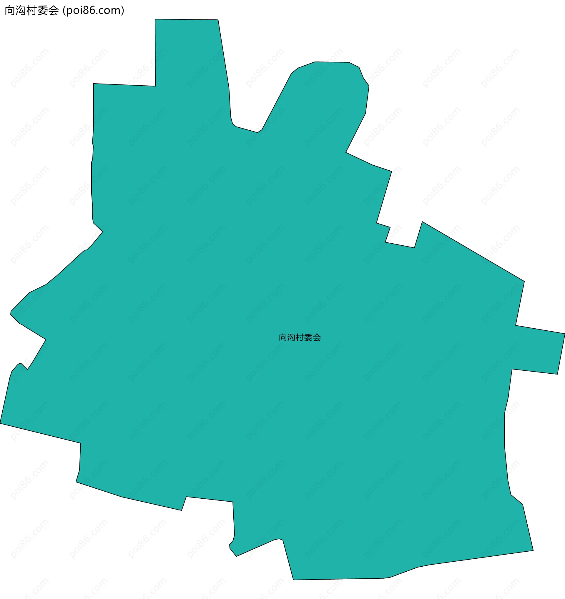 向沟村委会边界地图