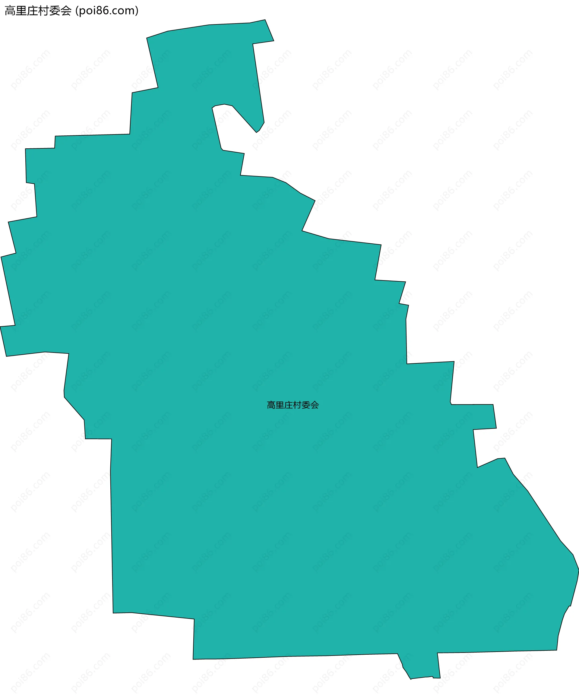 高里庄村委会边界地图