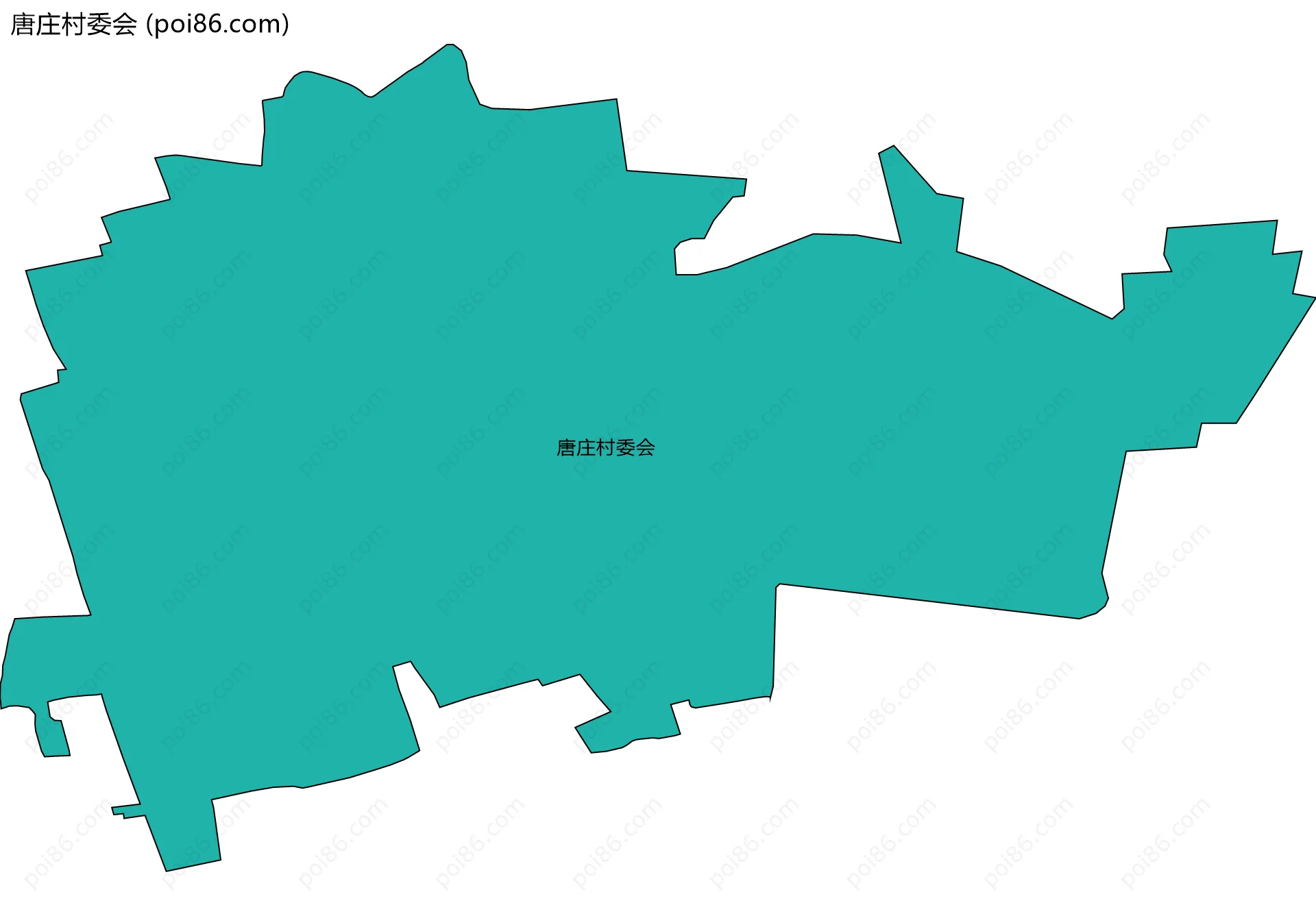 唐庄村委会边界地图