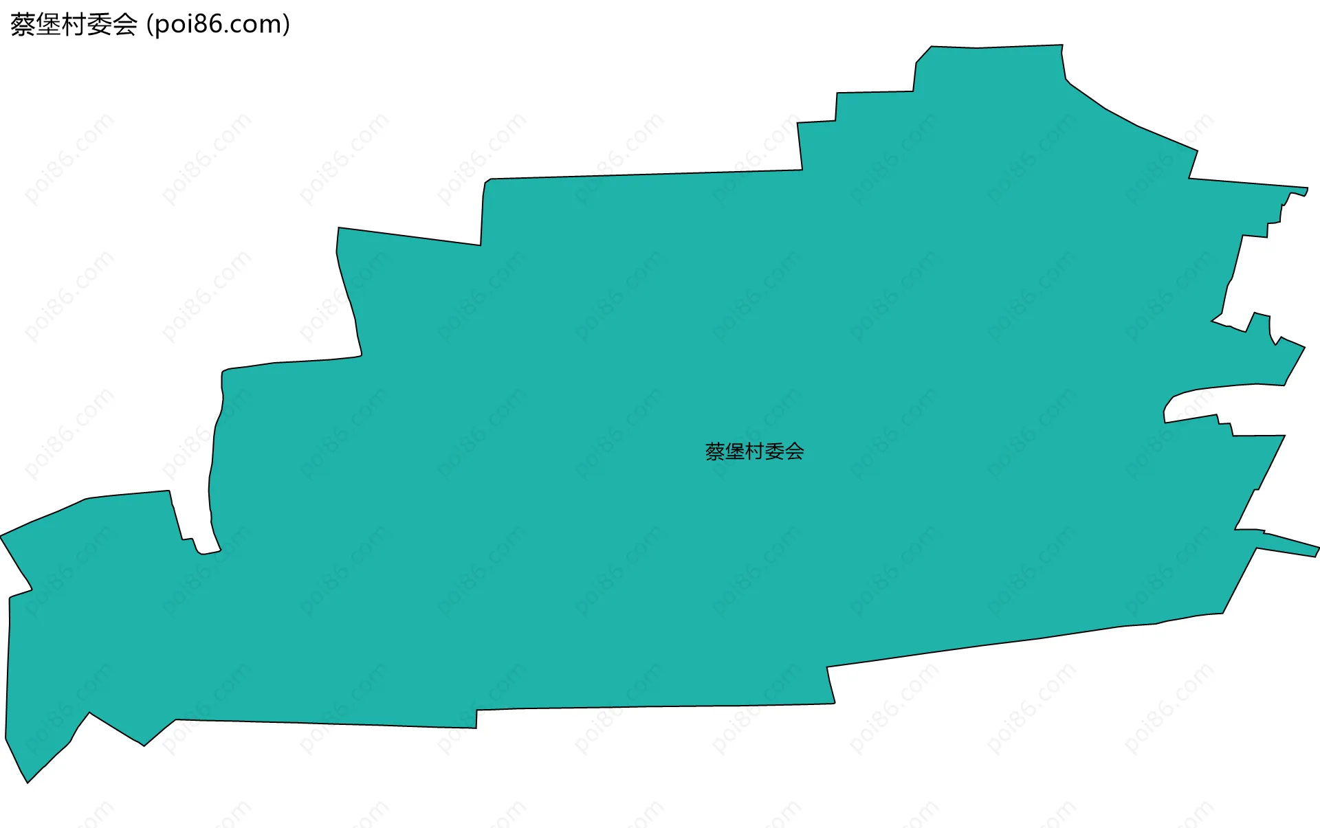 蔡堡村委会边界地图