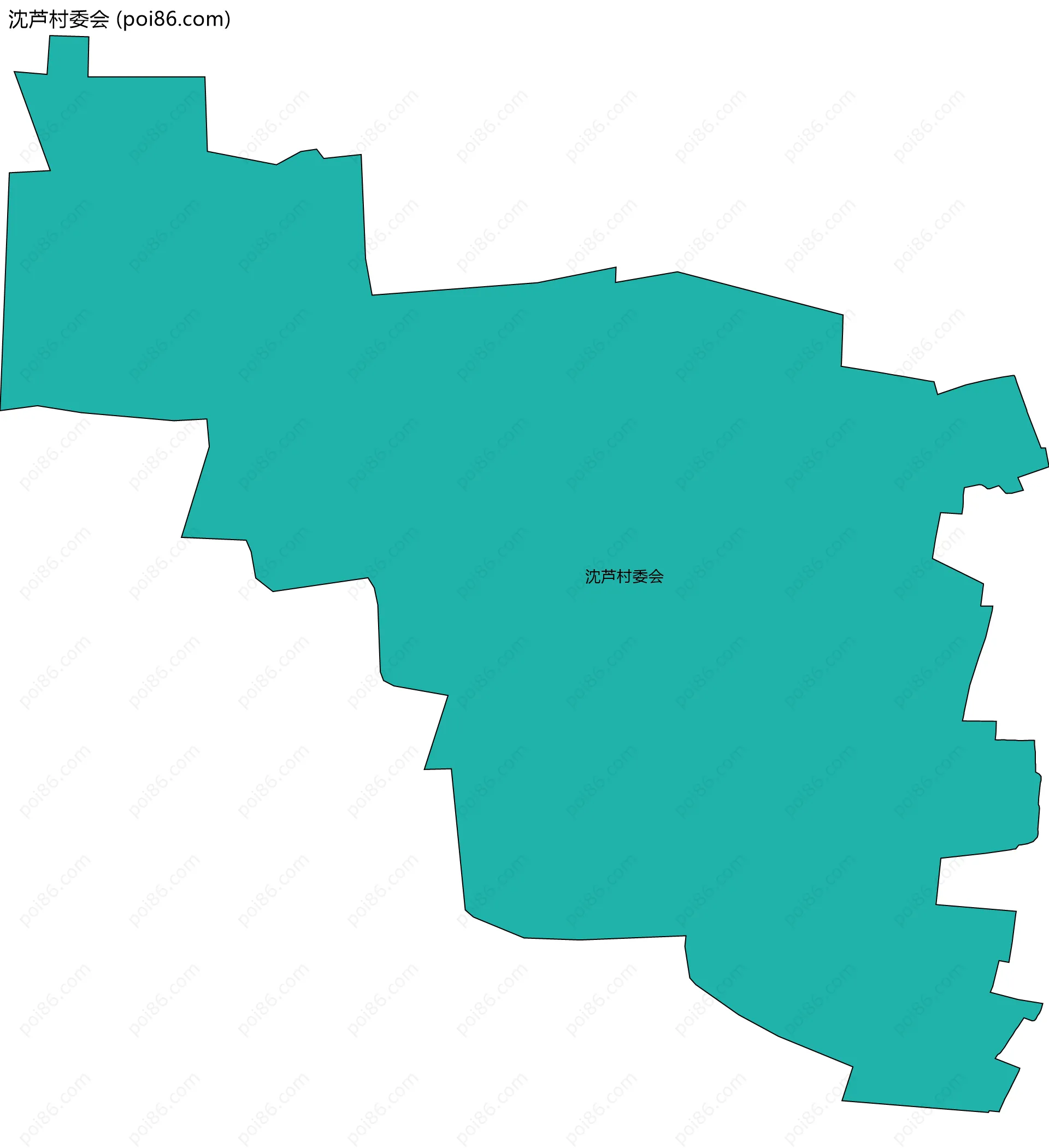 沈芦村委会边界地图