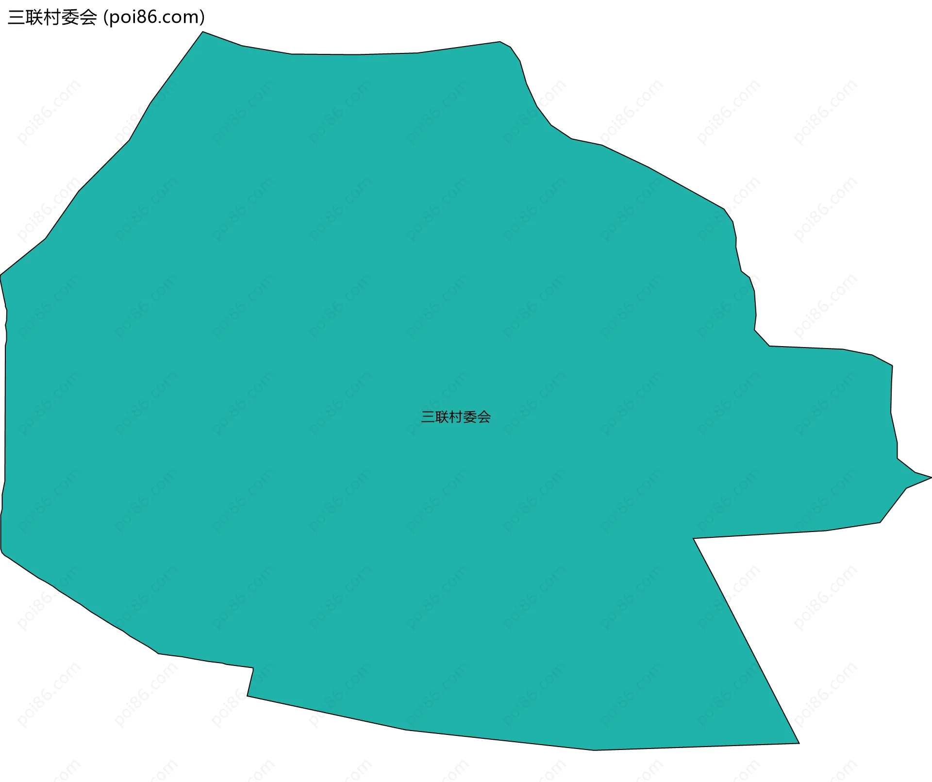 三联村委会边界地图