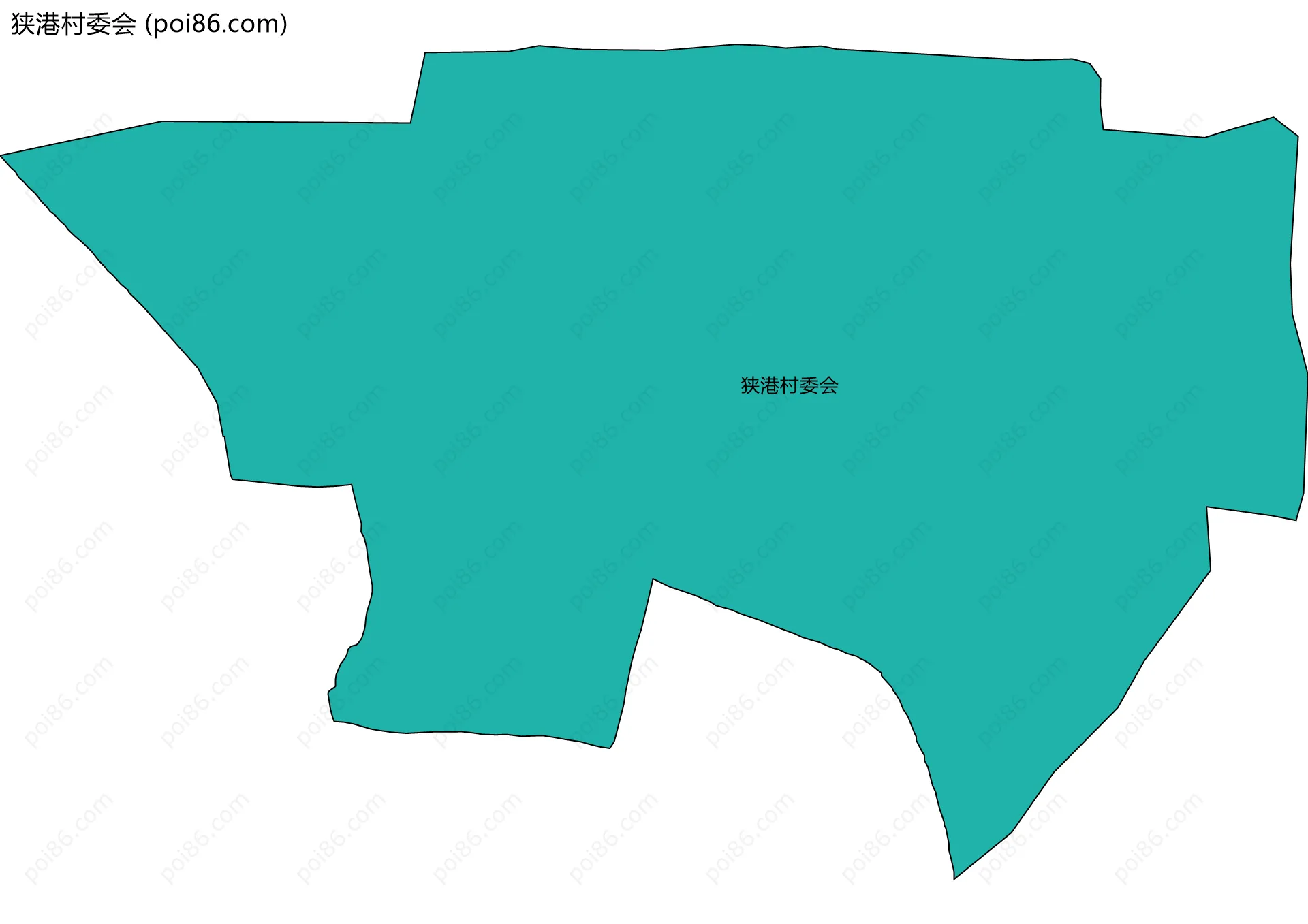 狭港村委会边界地图