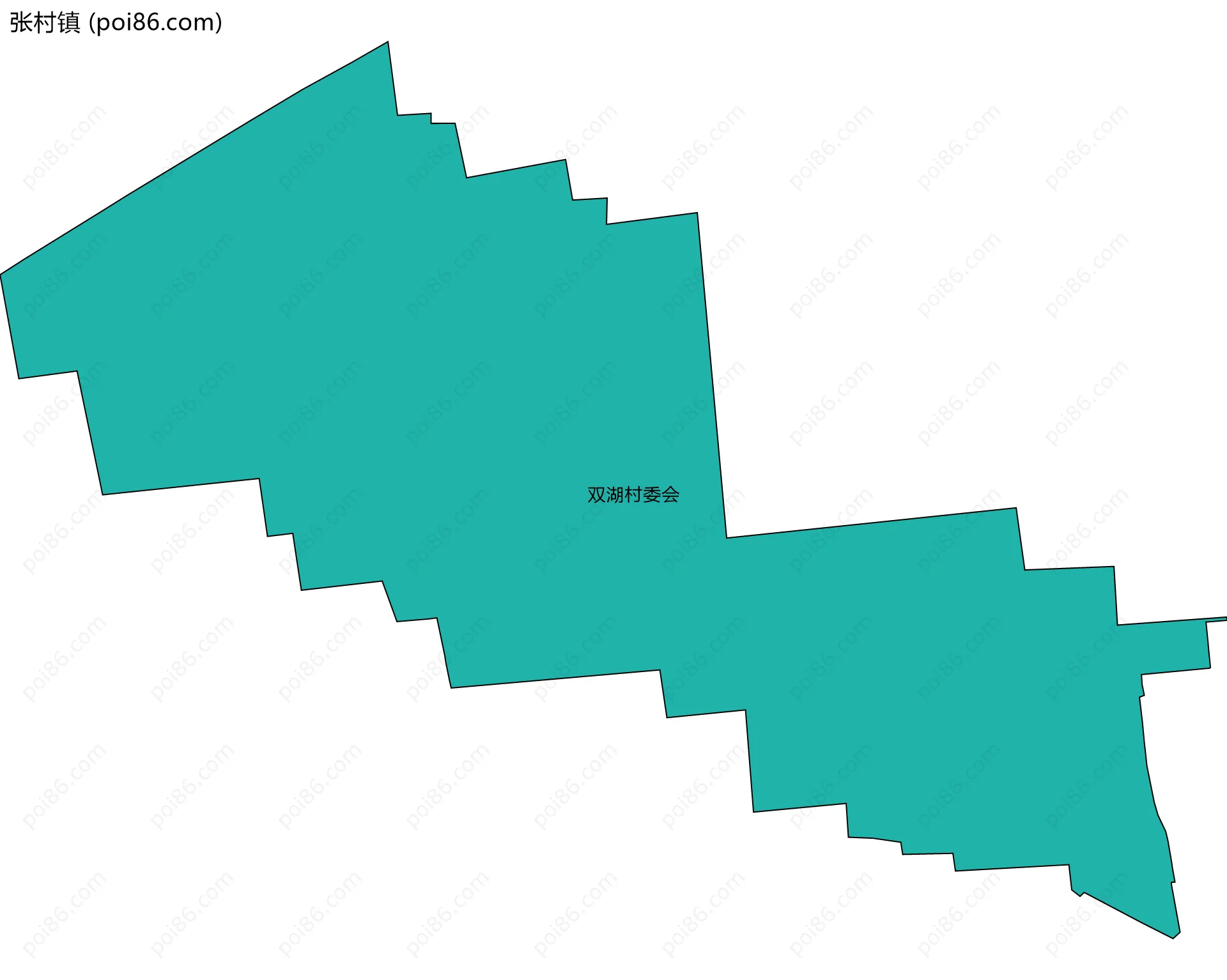 张村镇边界地图(五级行政区划)