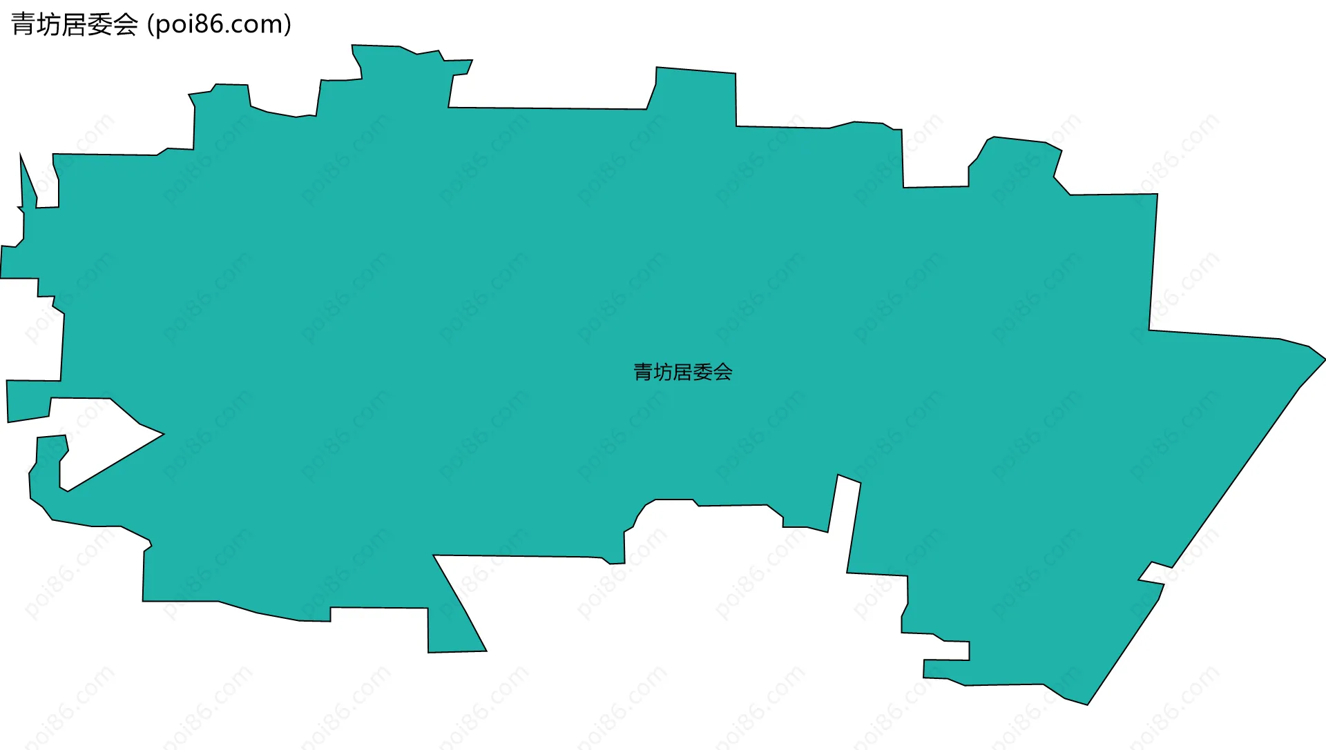 青坊居委会边界地图