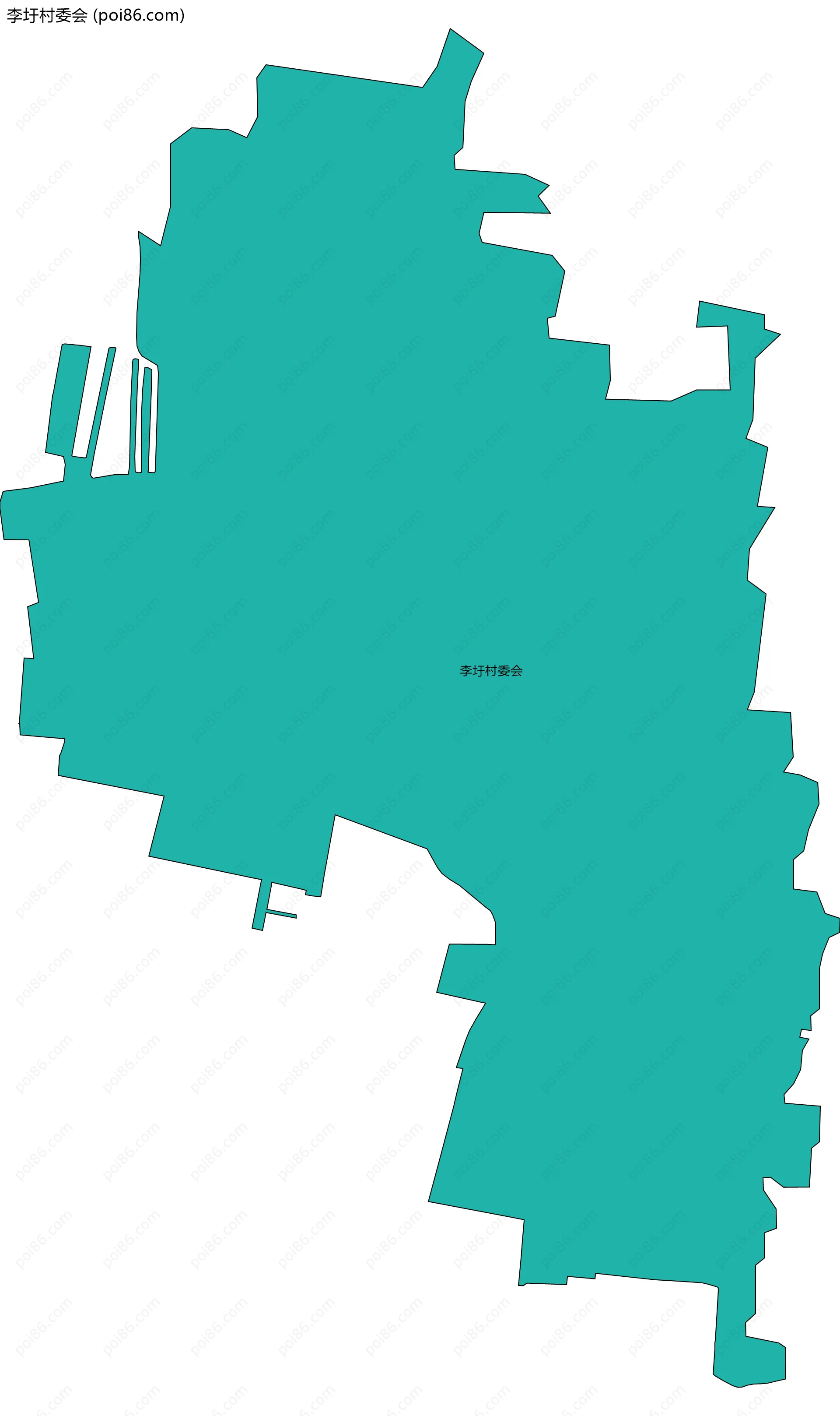 李圩村委会边界地图