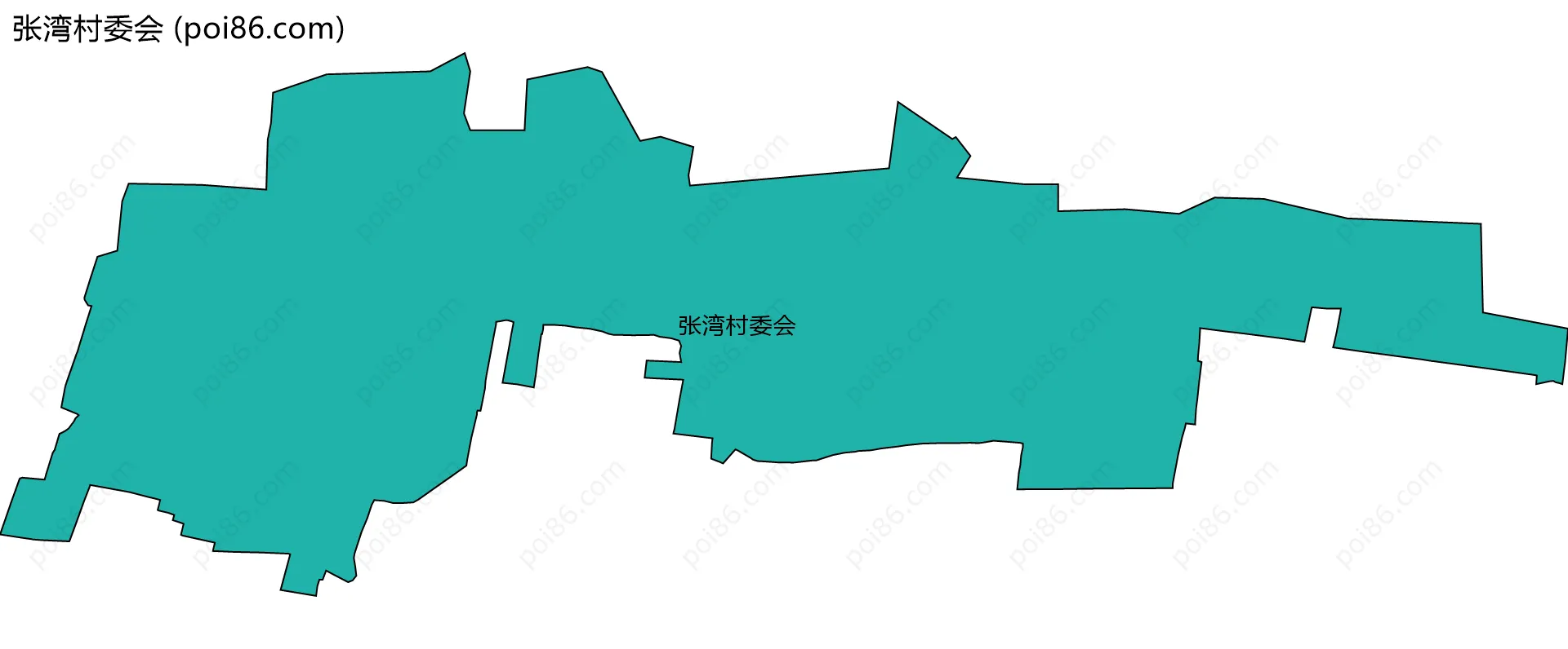 张湾村委会边界地图