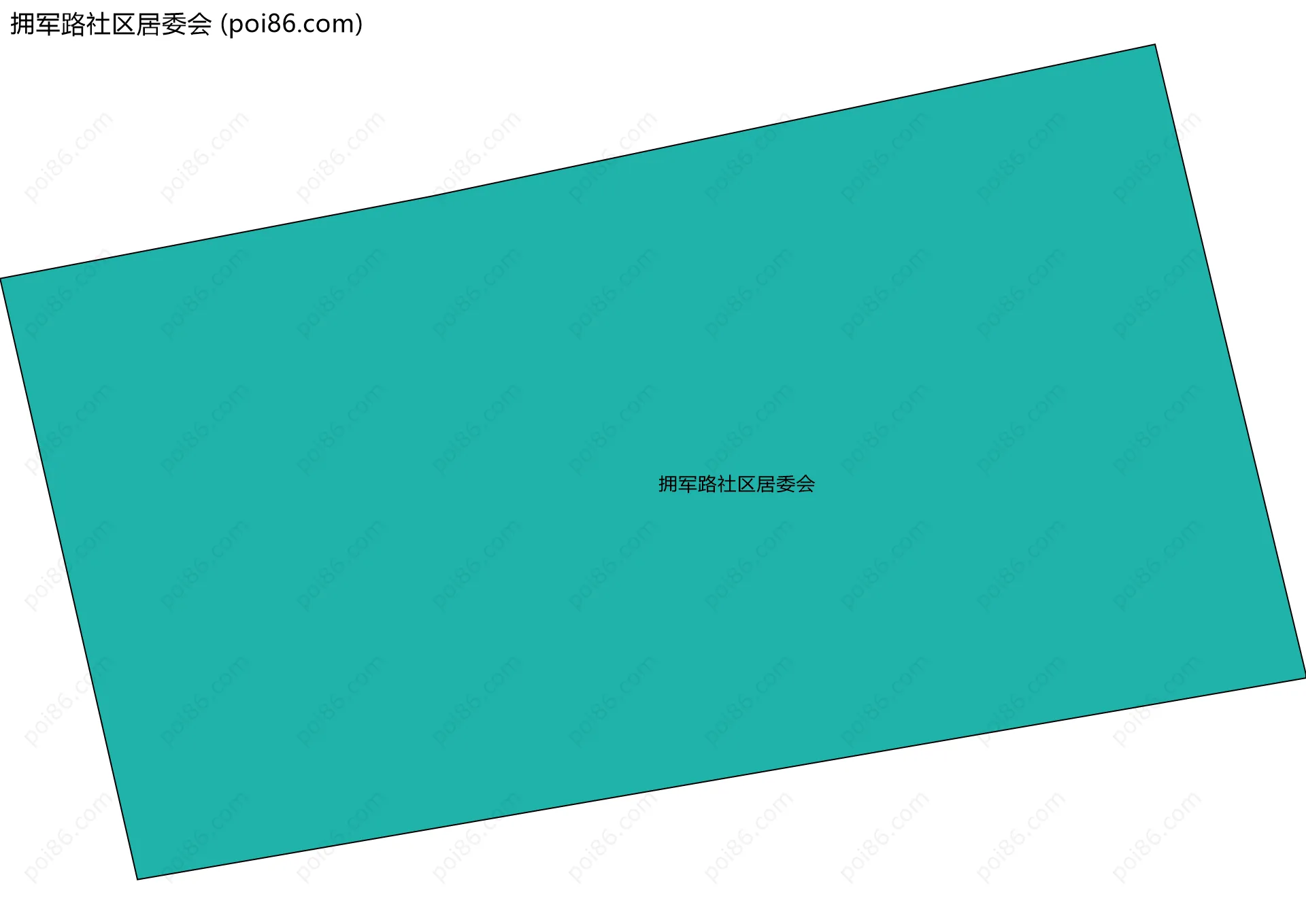 拥军路社区居委会边界地图