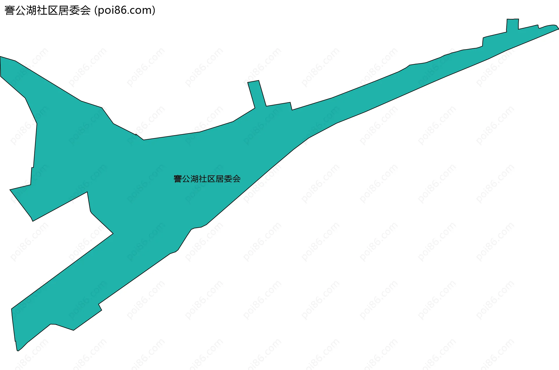 謇公湖社区居委会边界地图