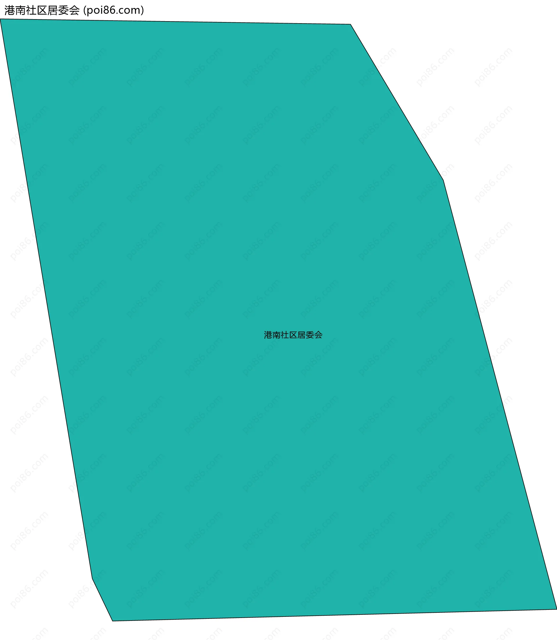 港南社区居委会边界地图