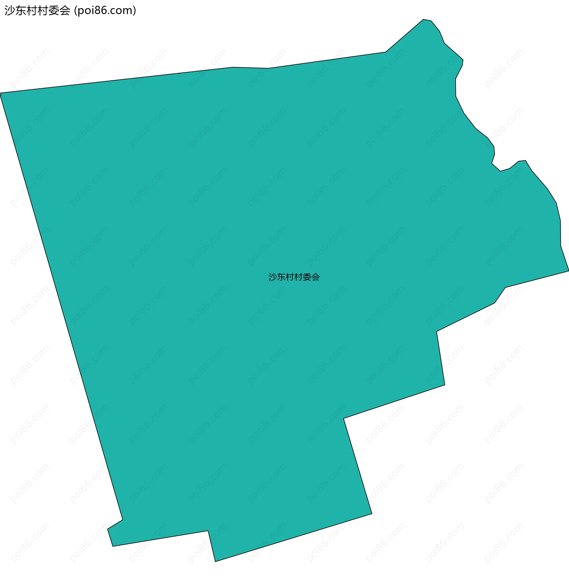 沙东村村委会边界地图