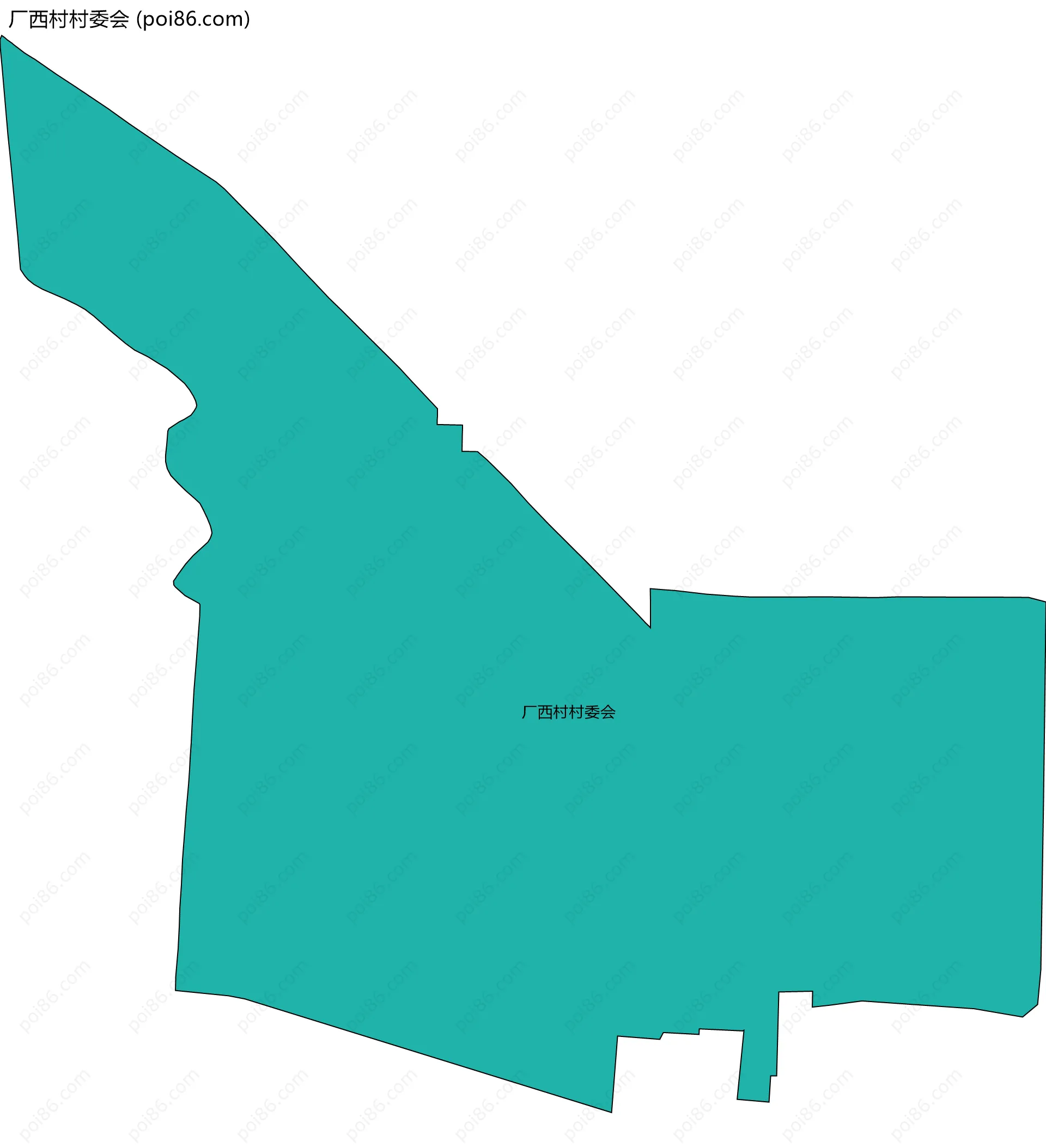 厂西村村委会边界地图