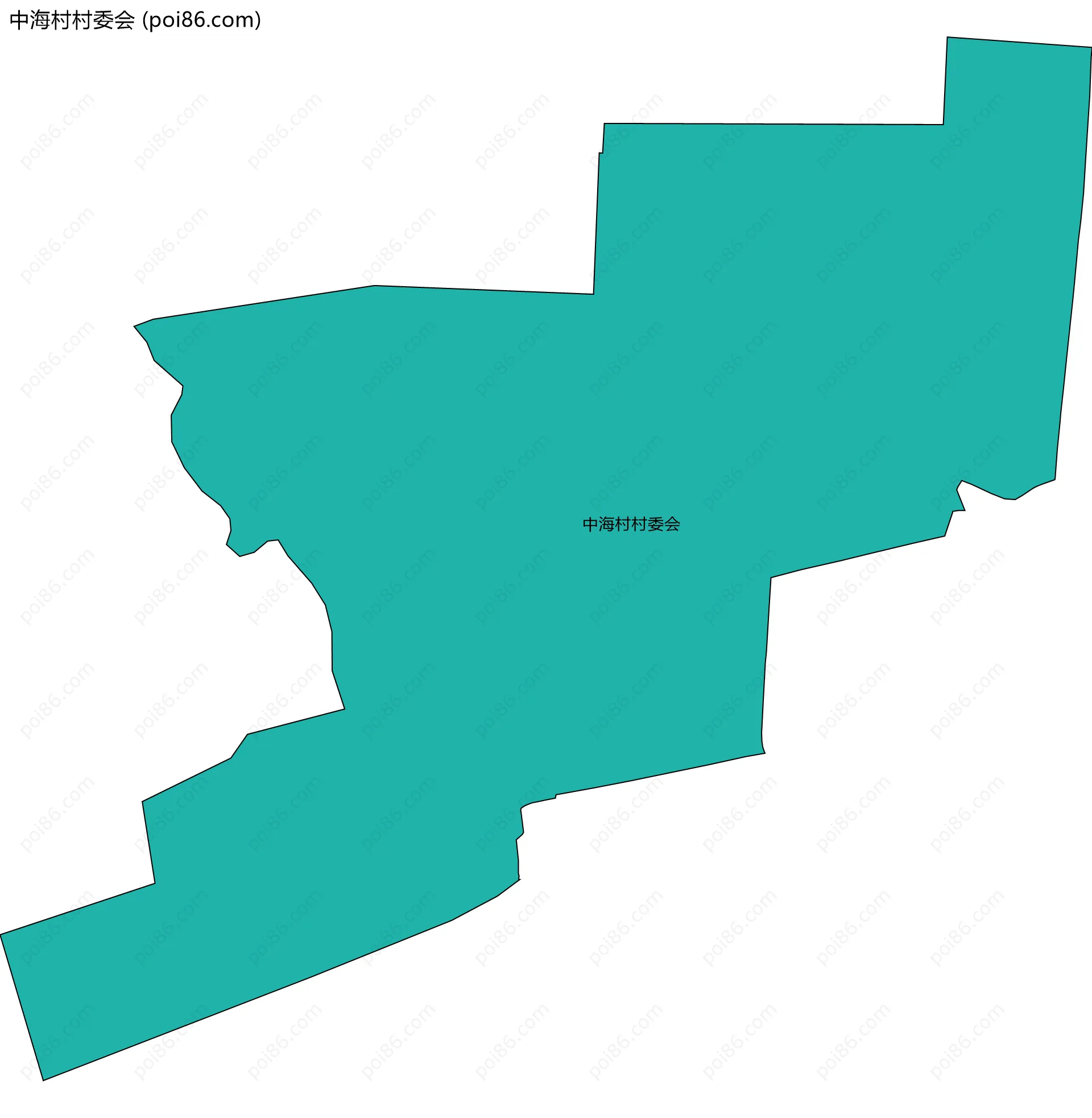 中海村村委会边界地图