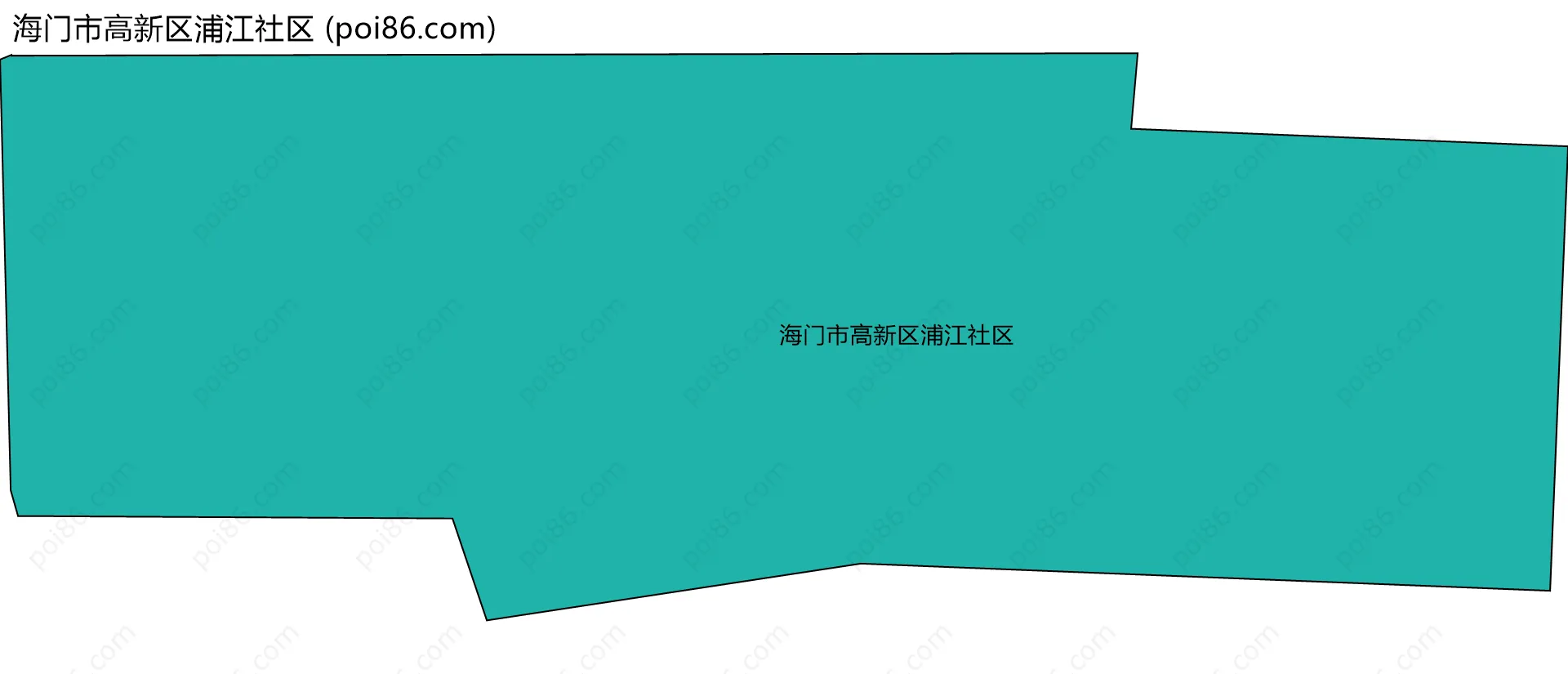 海门市高新区浦江社区边界地图