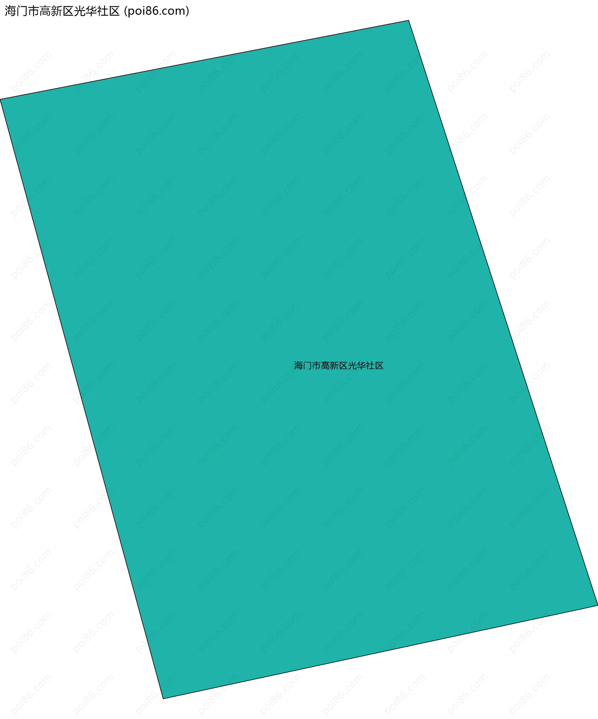 海门市高新区光华社区边界地图