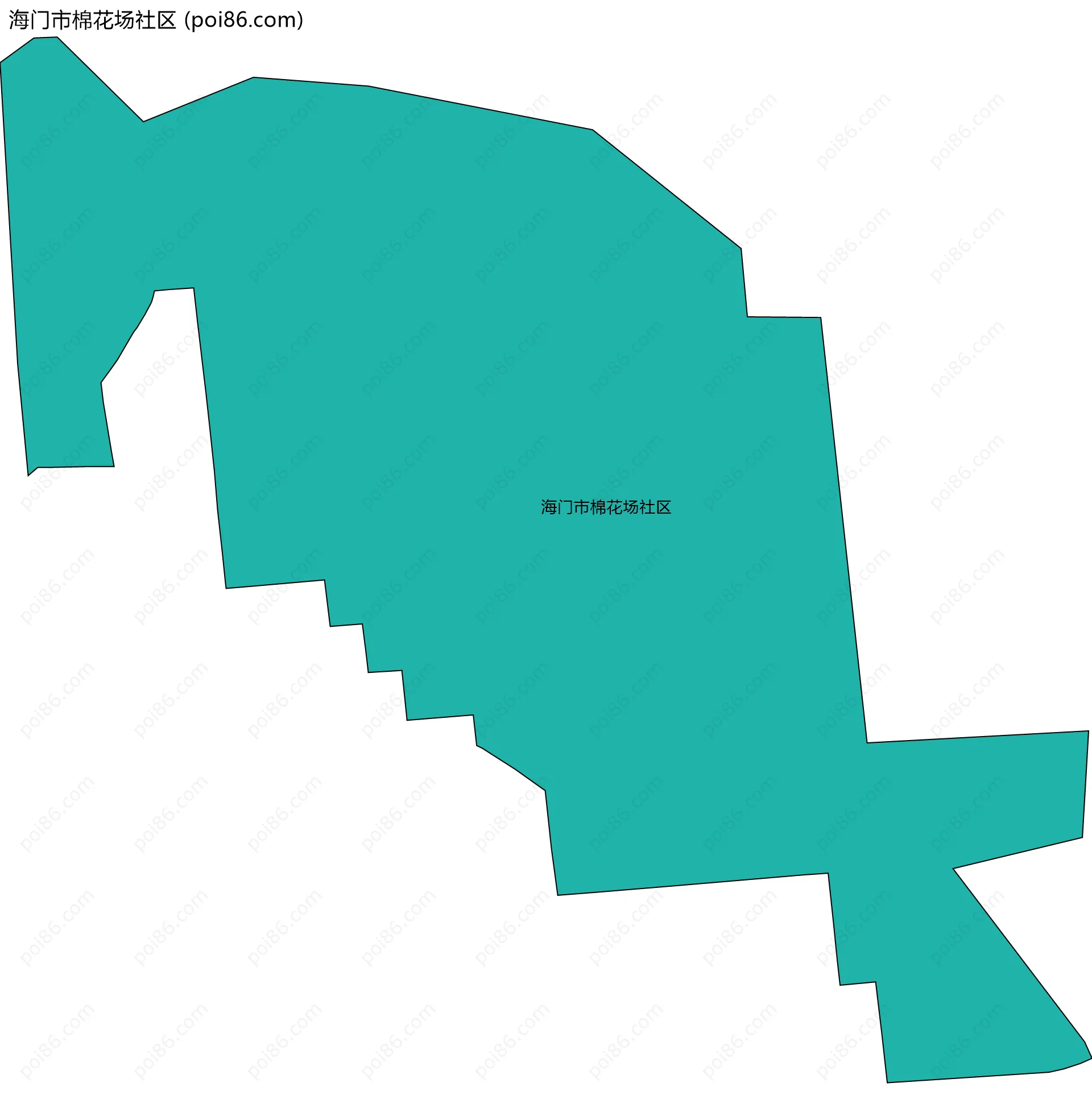海门市棉花场社区边界地图
