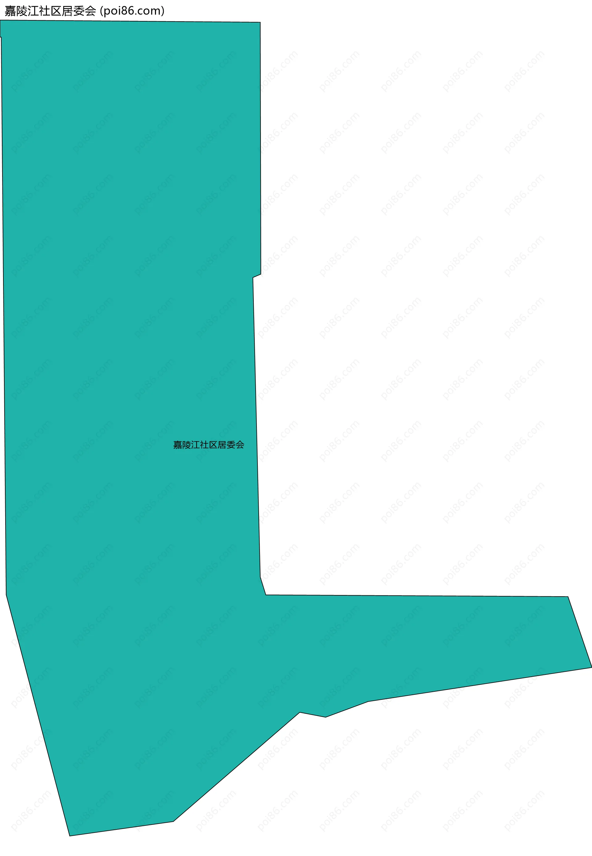 嘉陵江社区居委会边界地图