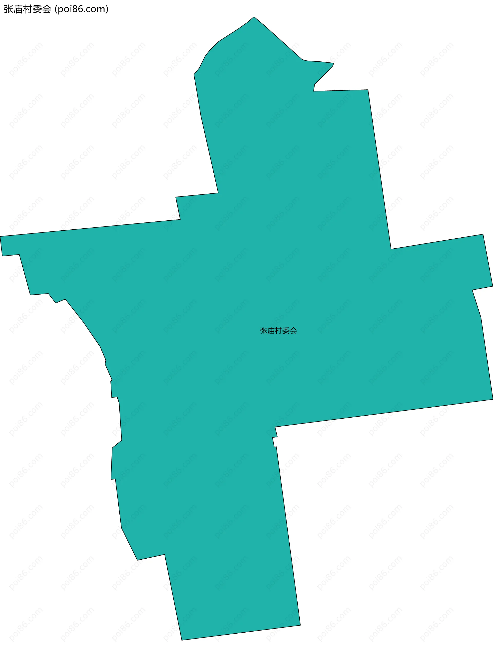 张庙村委会边界地图