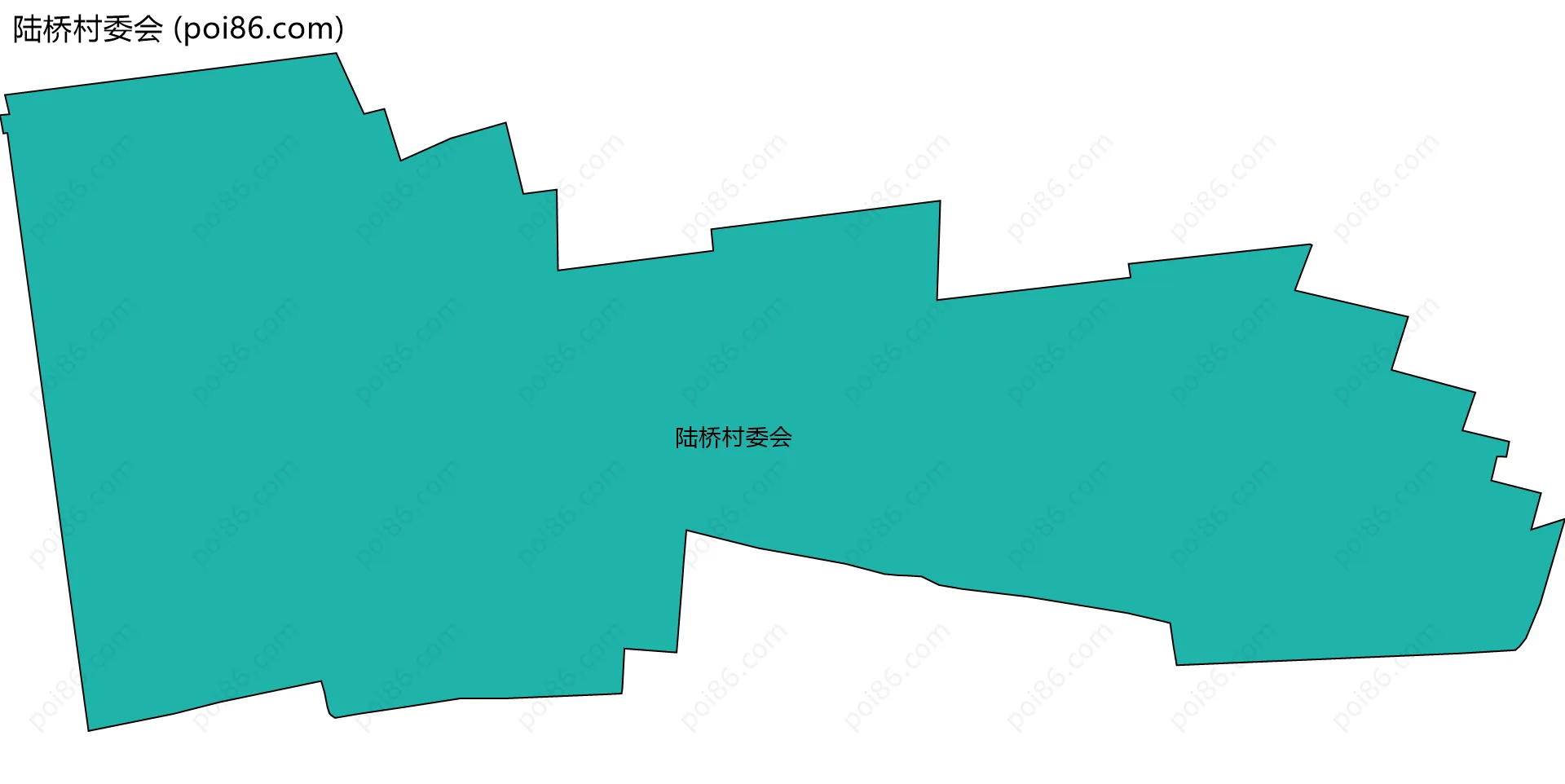 陆桥村委会边界地图