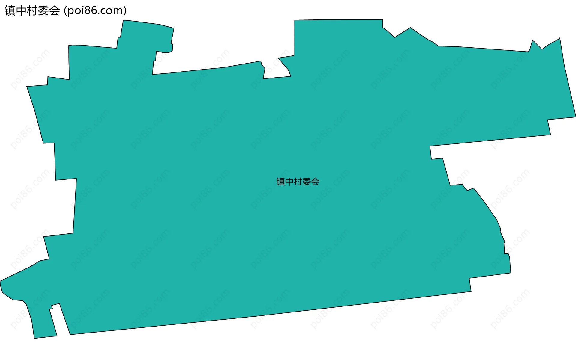 镇中村委会边界地图