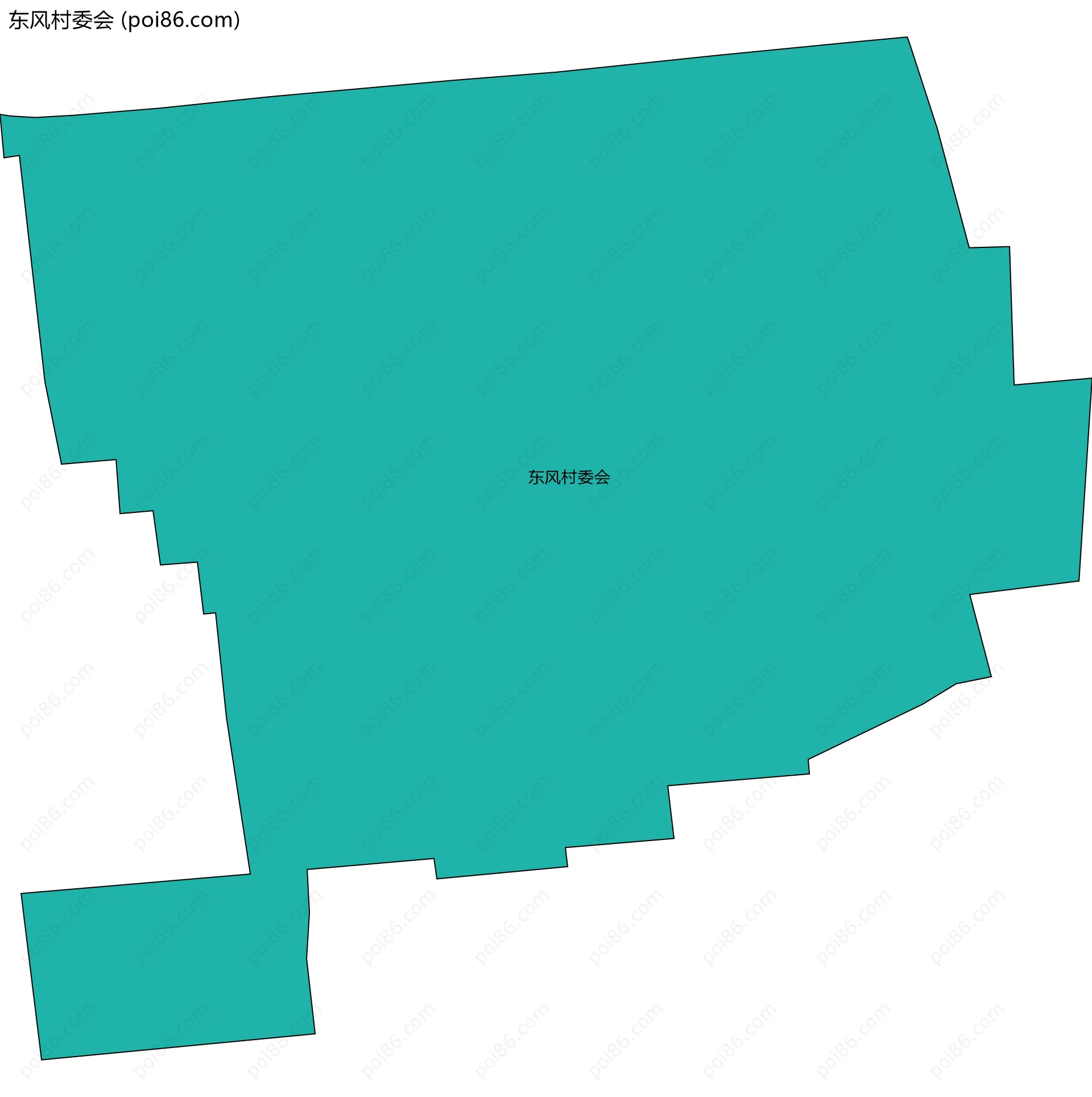 东风村委会边界地图