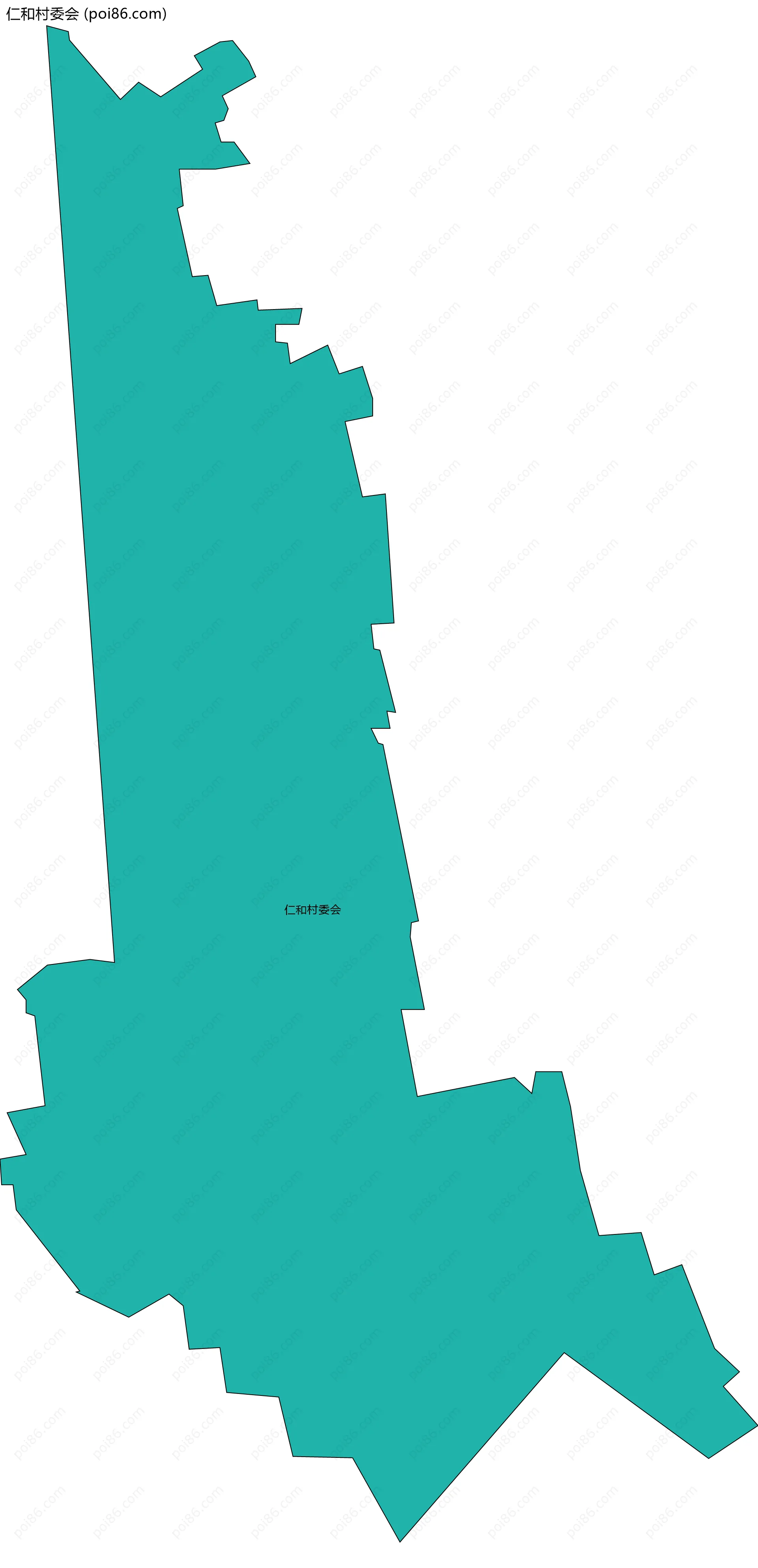 仁和村委会边界地图