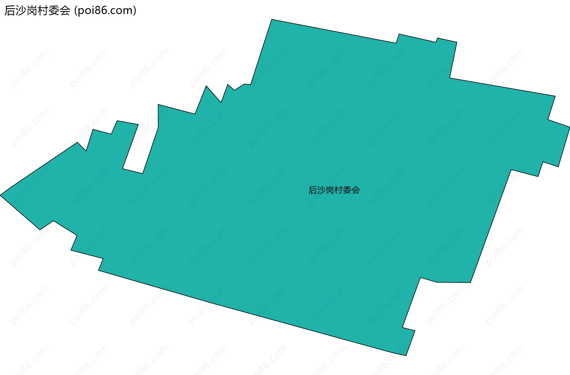 后沙岗村委会边界地图
