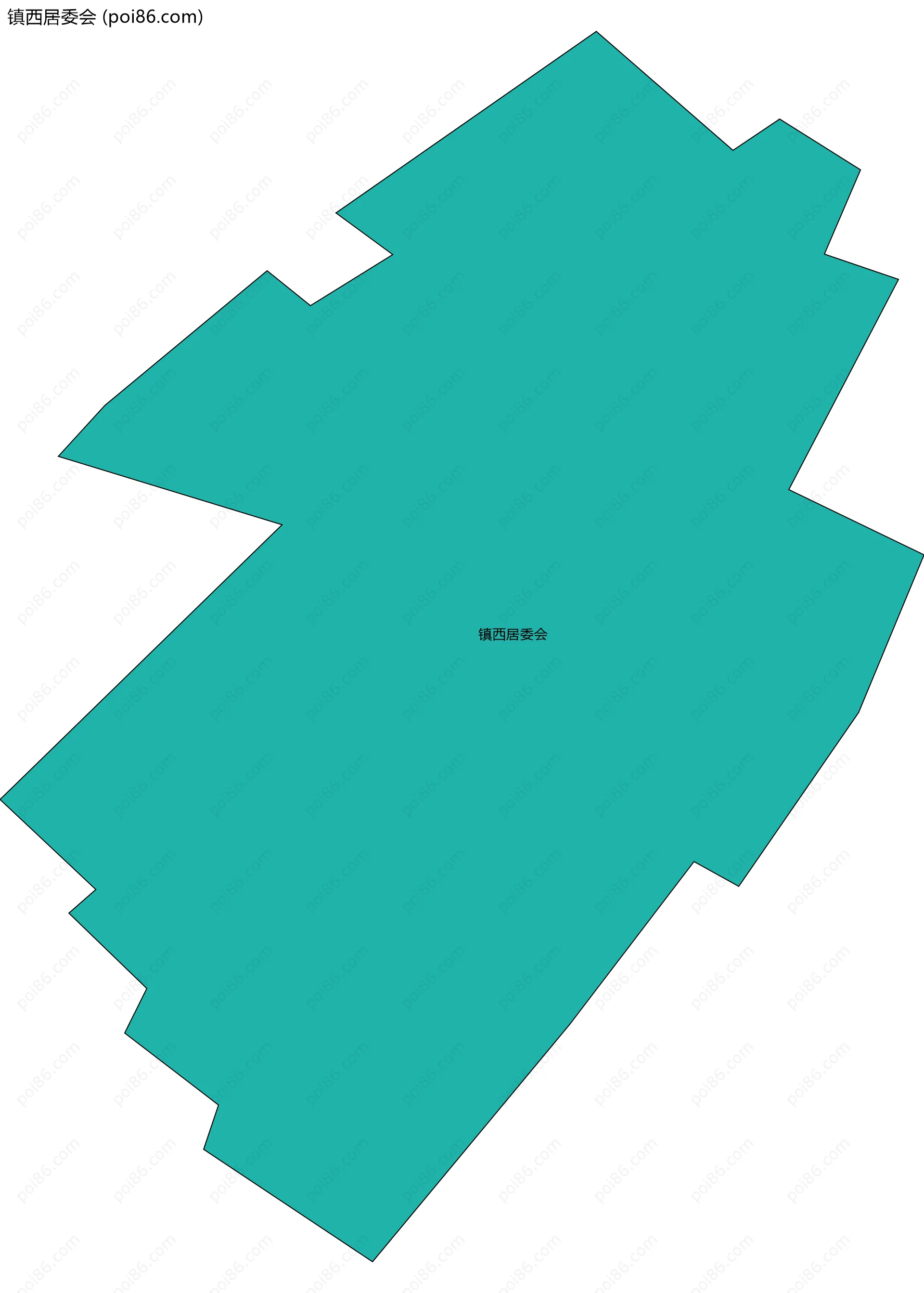 镇西居委会边界地图