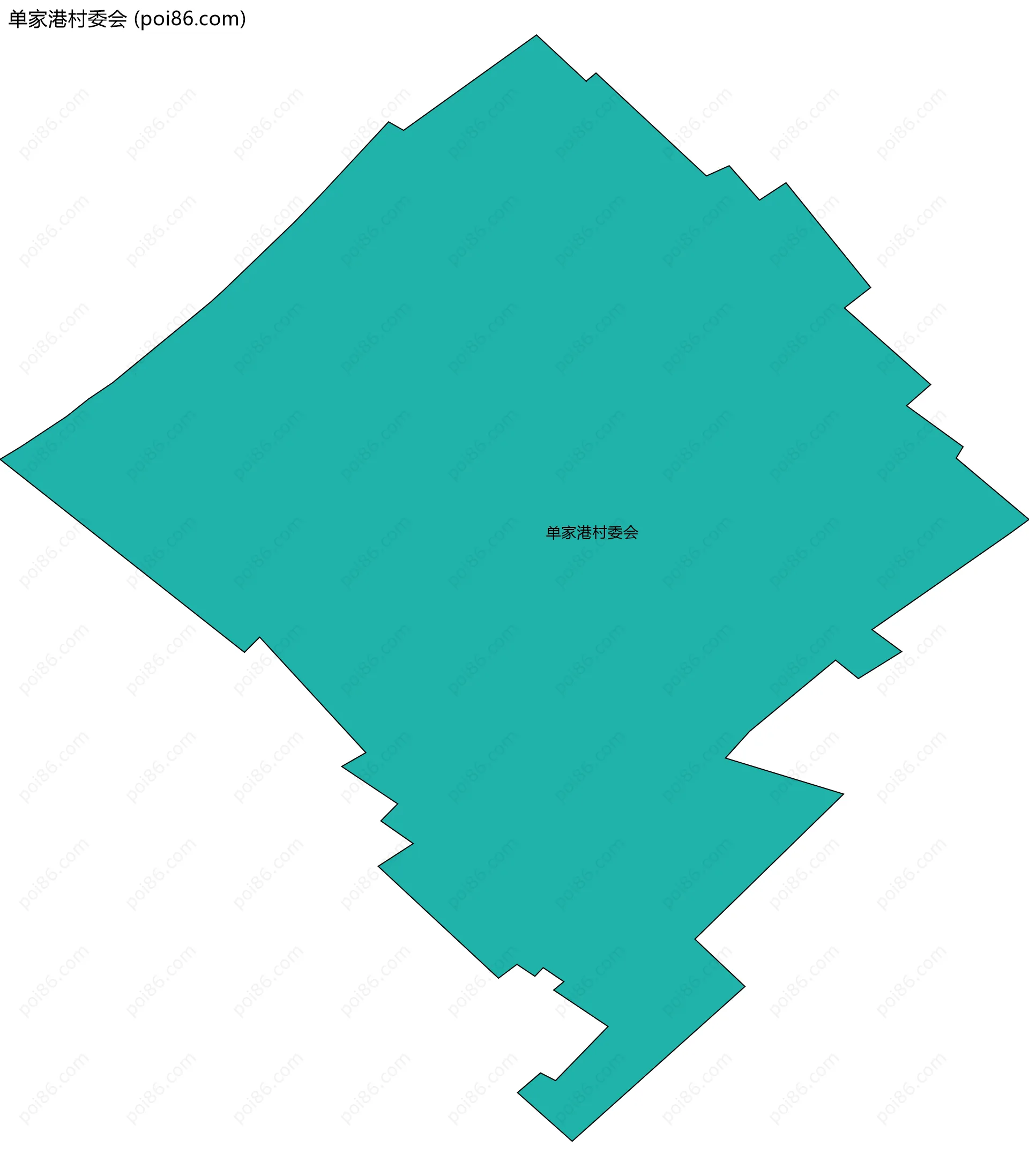 单家港村委会边界地图