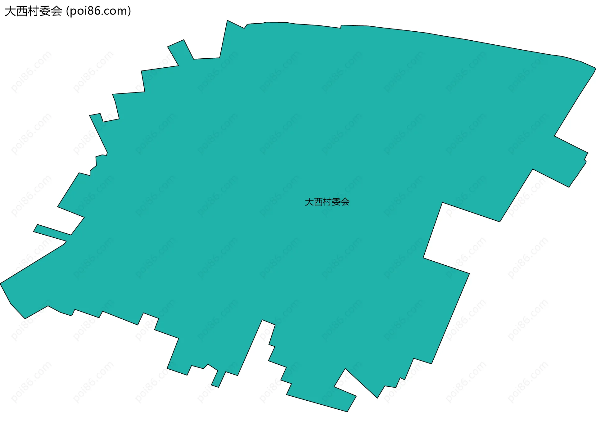 大西村委会边界地图
