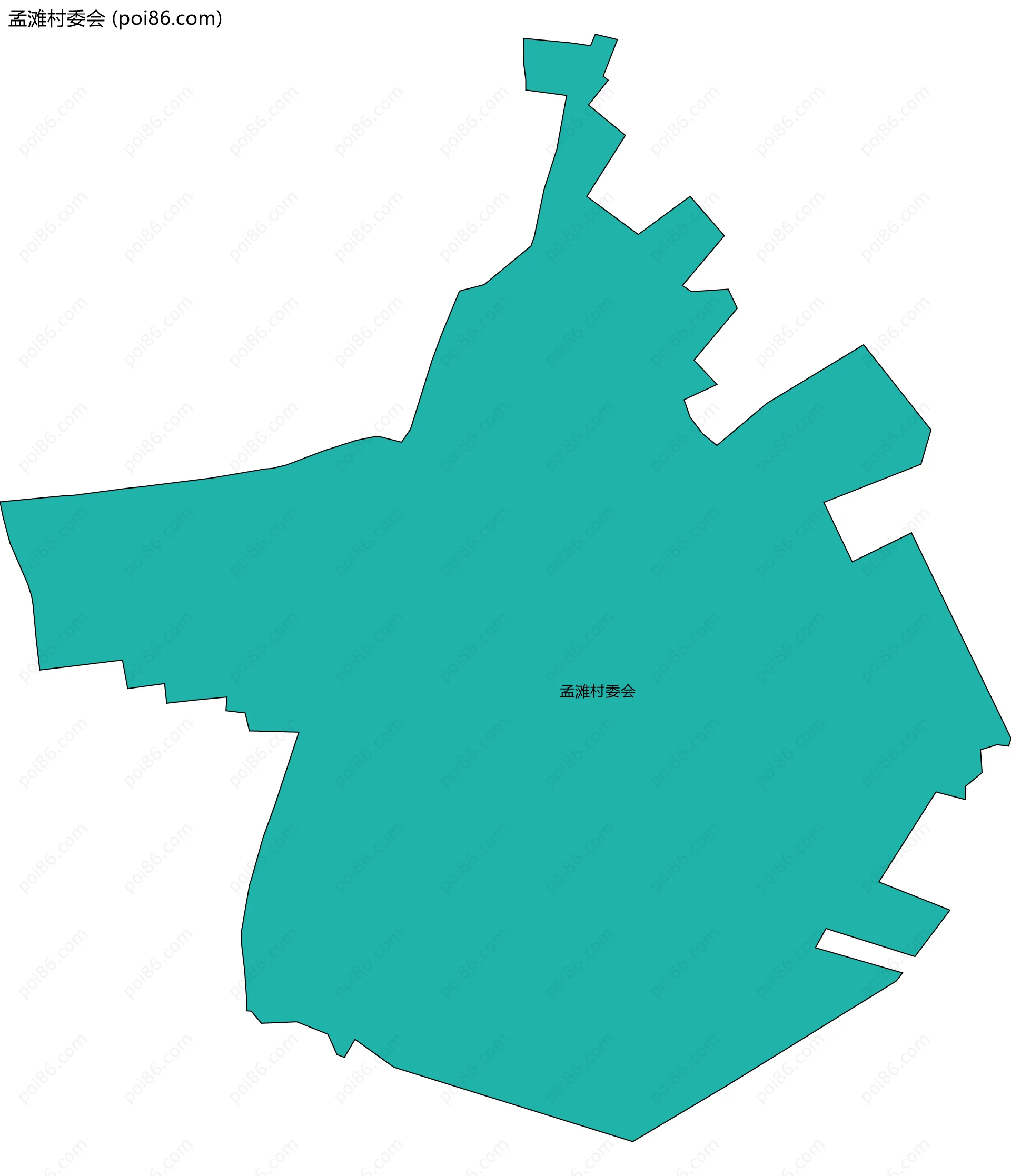 孟滩村委会边界地图