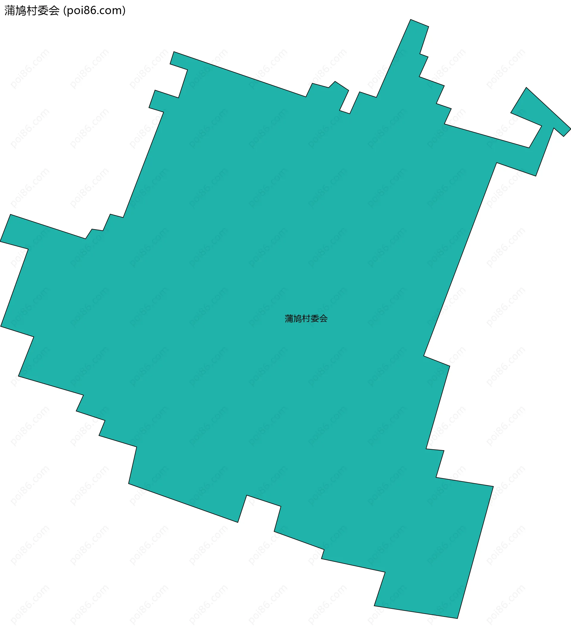 蒲鸠村委会边界地图