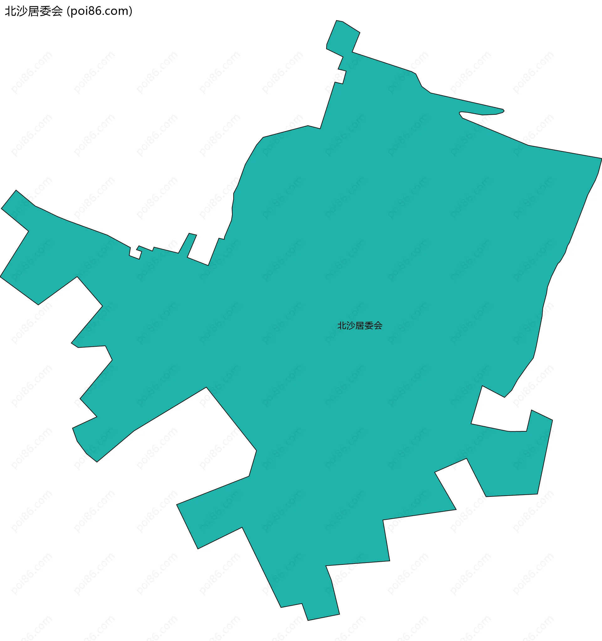 北沙居委会边界地图