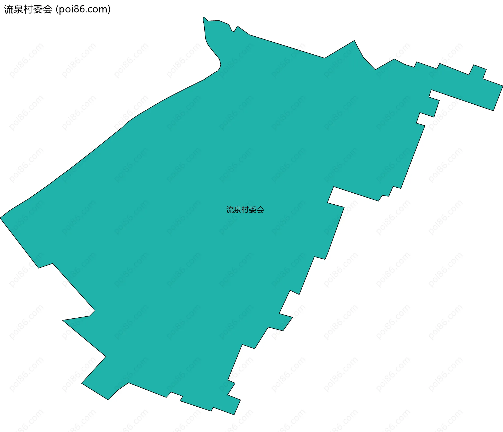 流泉村委会边界地图