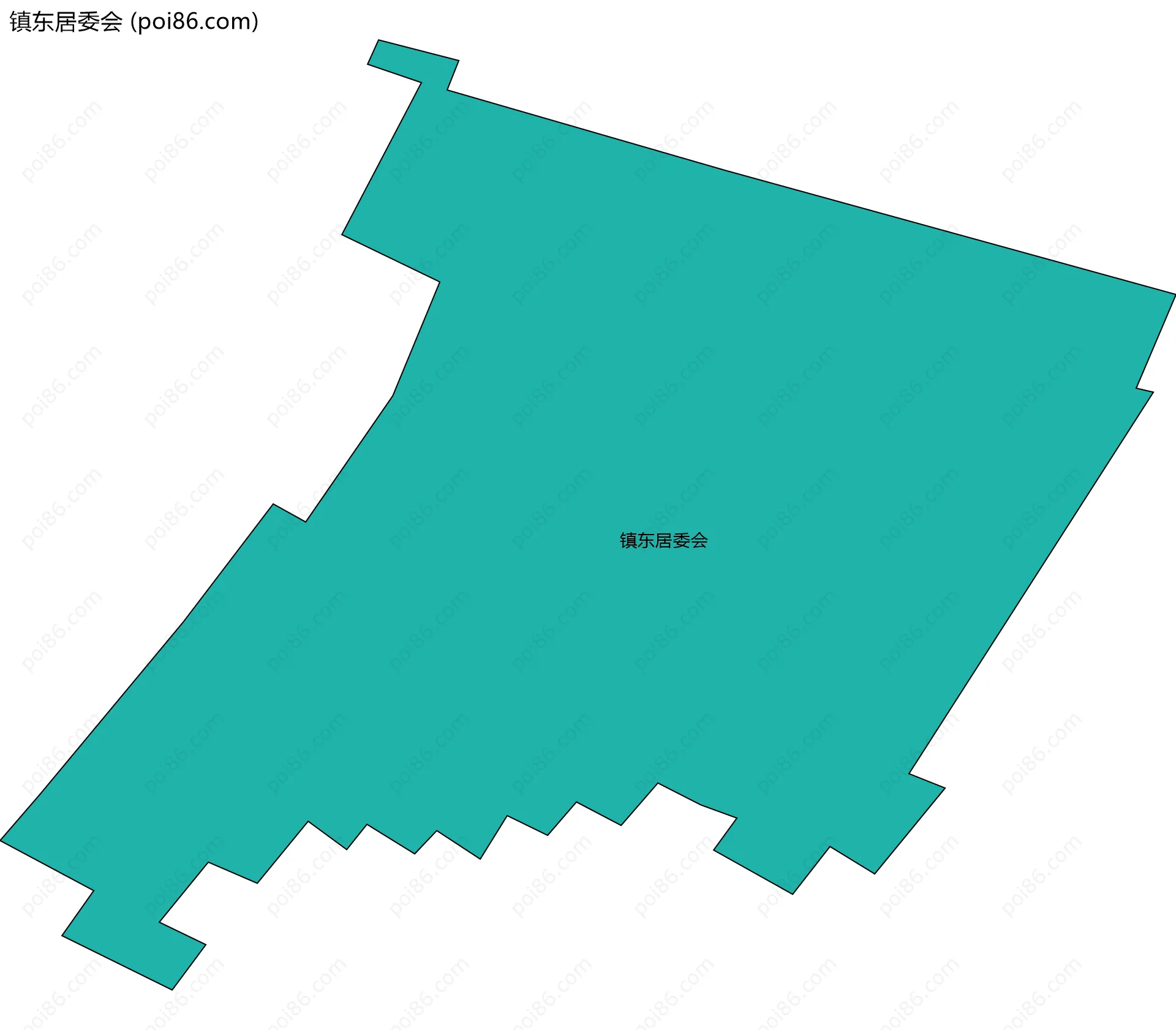 镇东居委会边界地图