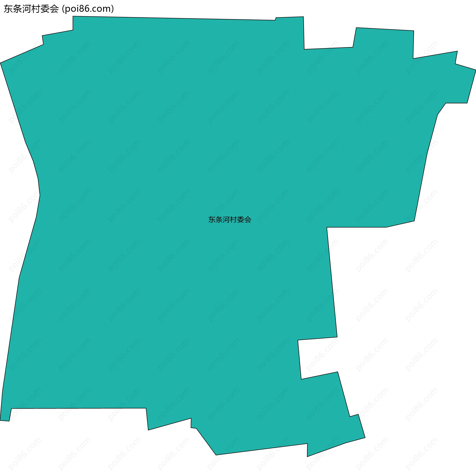 东条河村委会边界地图