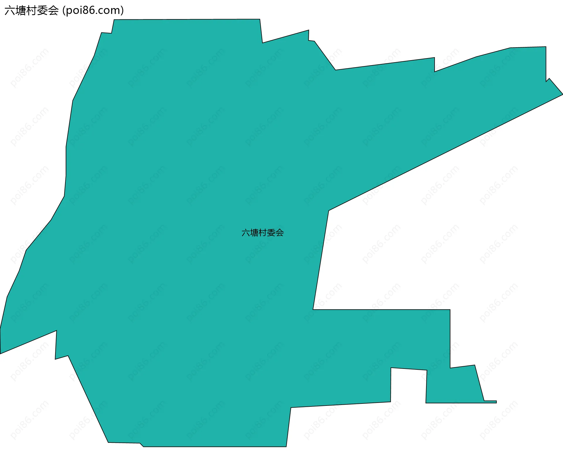 六塘村委会边界地图