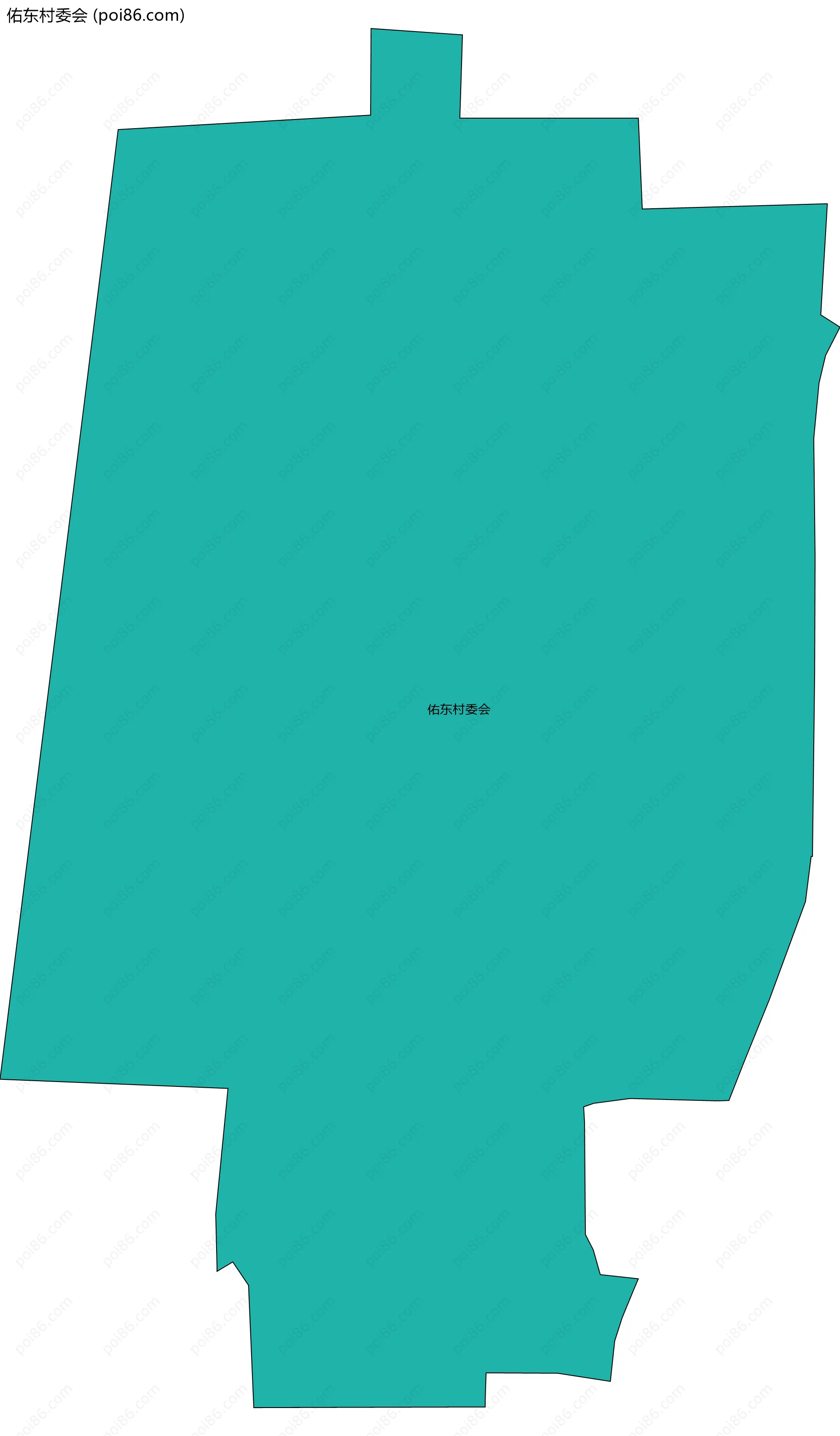 佑东村委会边界地图