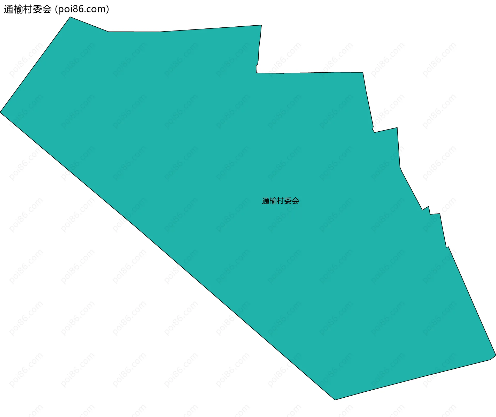 通榆村委会边界地图