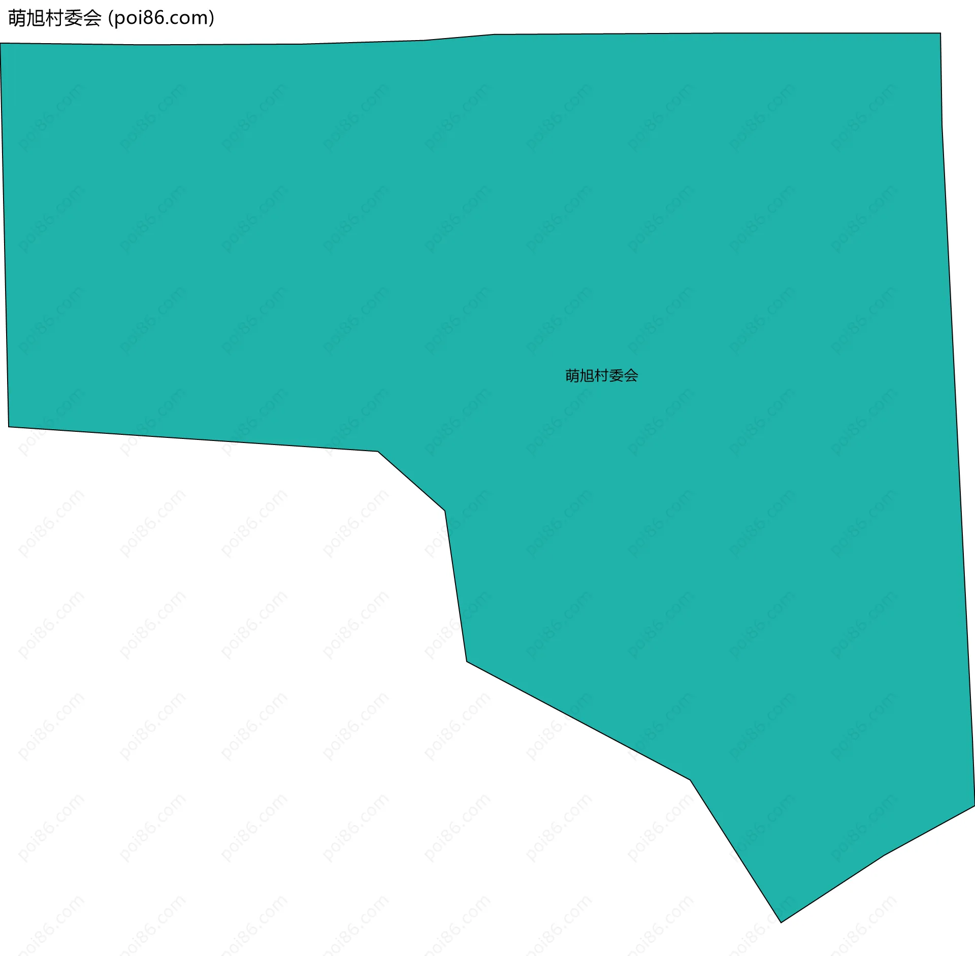 萌旭村委会边界地图