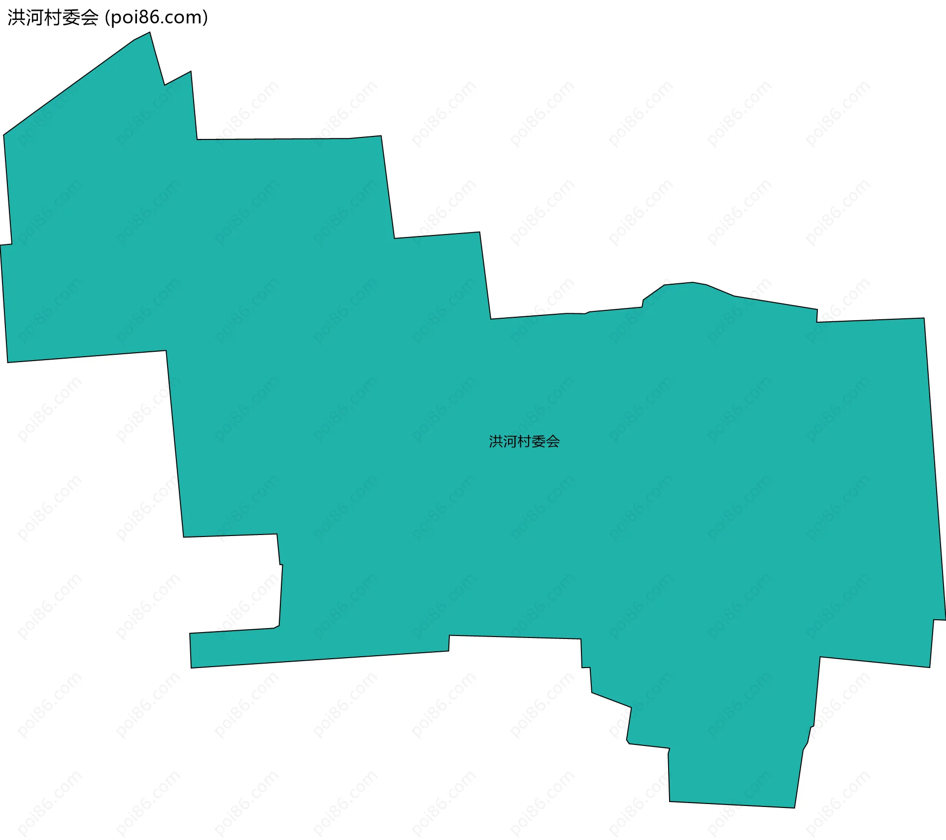 洪河村委会边界地图